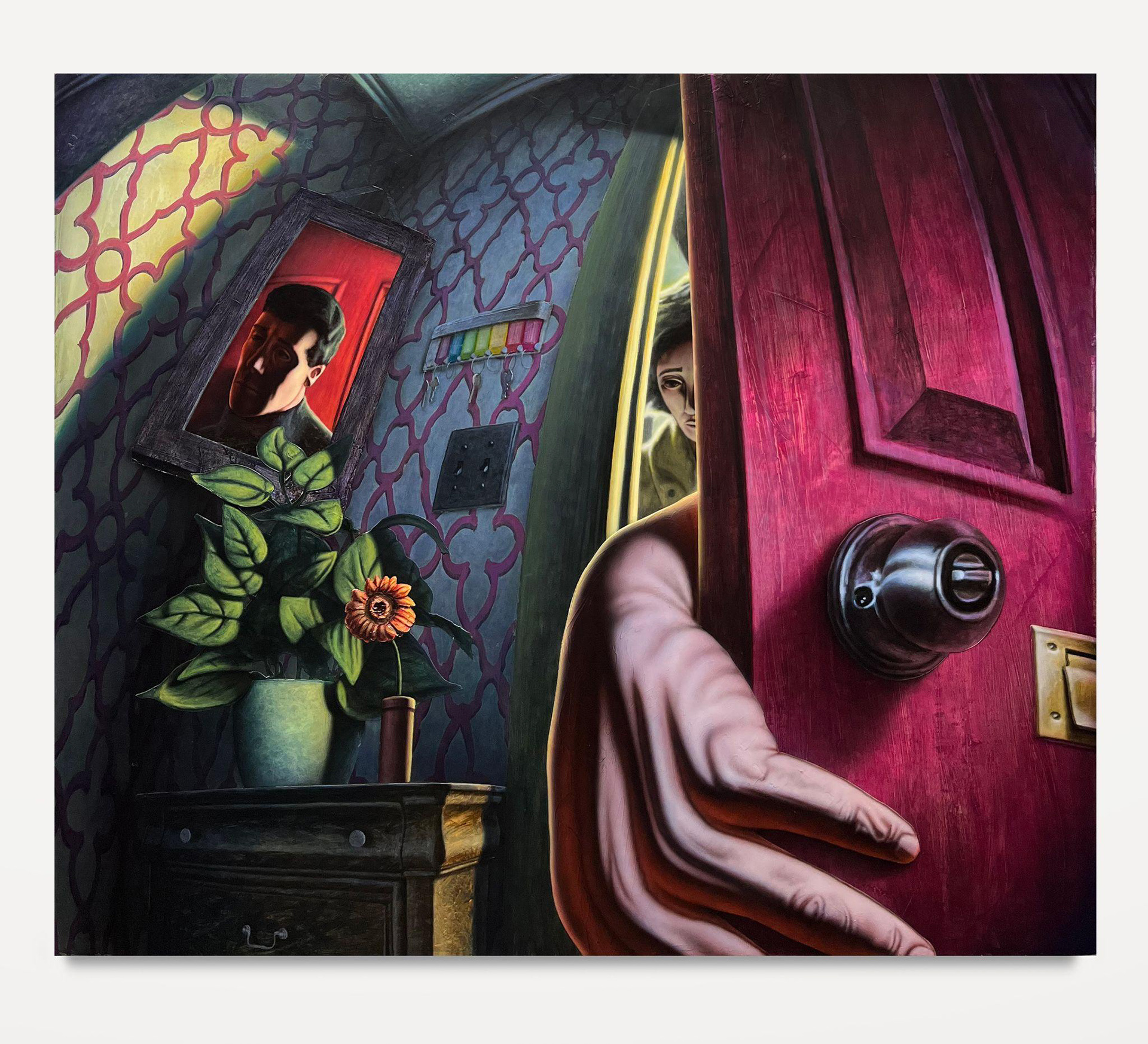 Carter Flachbarth, SNDY, 2023, Acrylic on canvas, 152 x 127 cm