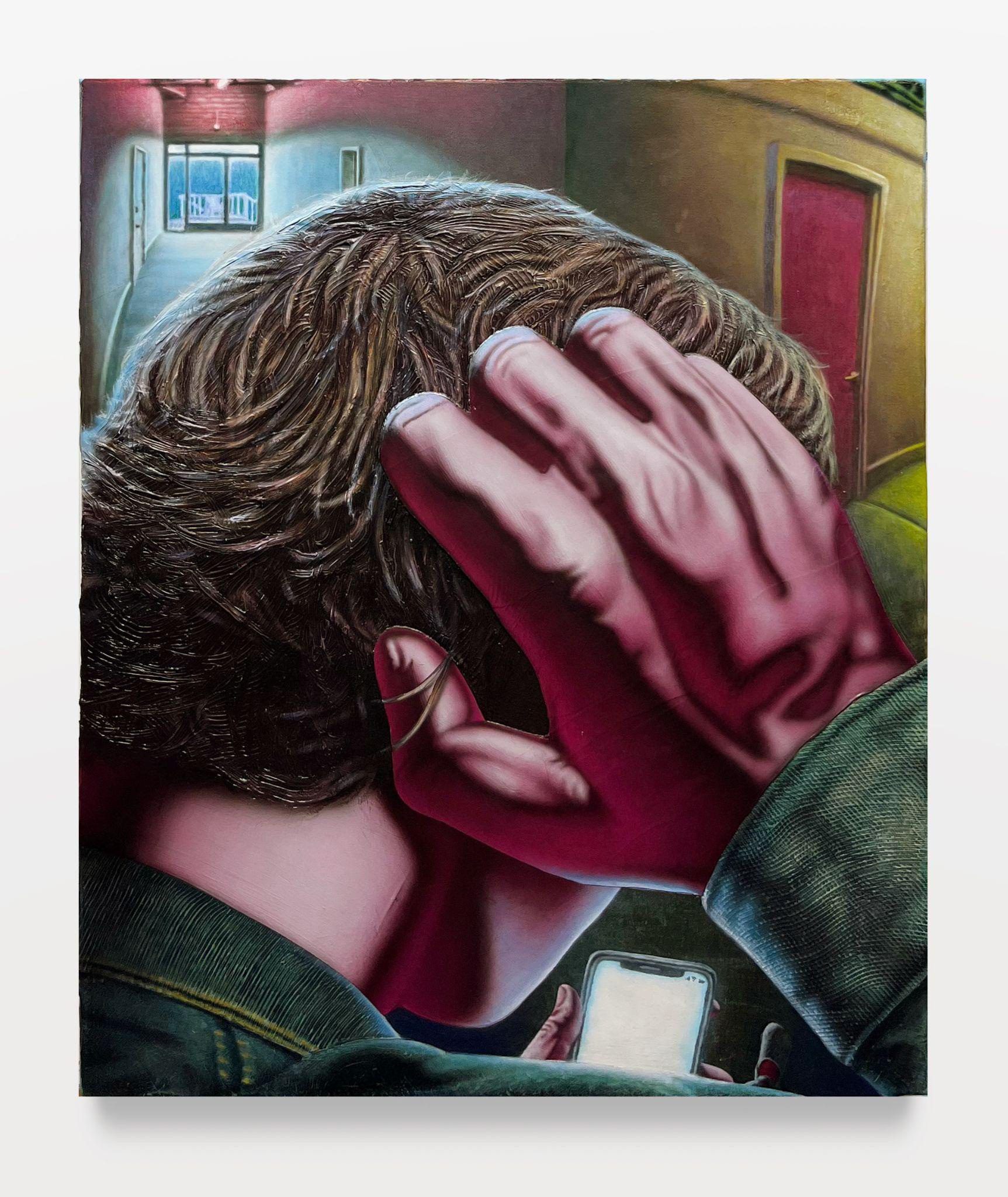 Carter Flachbarth, MNDY, 2023, Acrylic on canvas, 61 x 51 cm