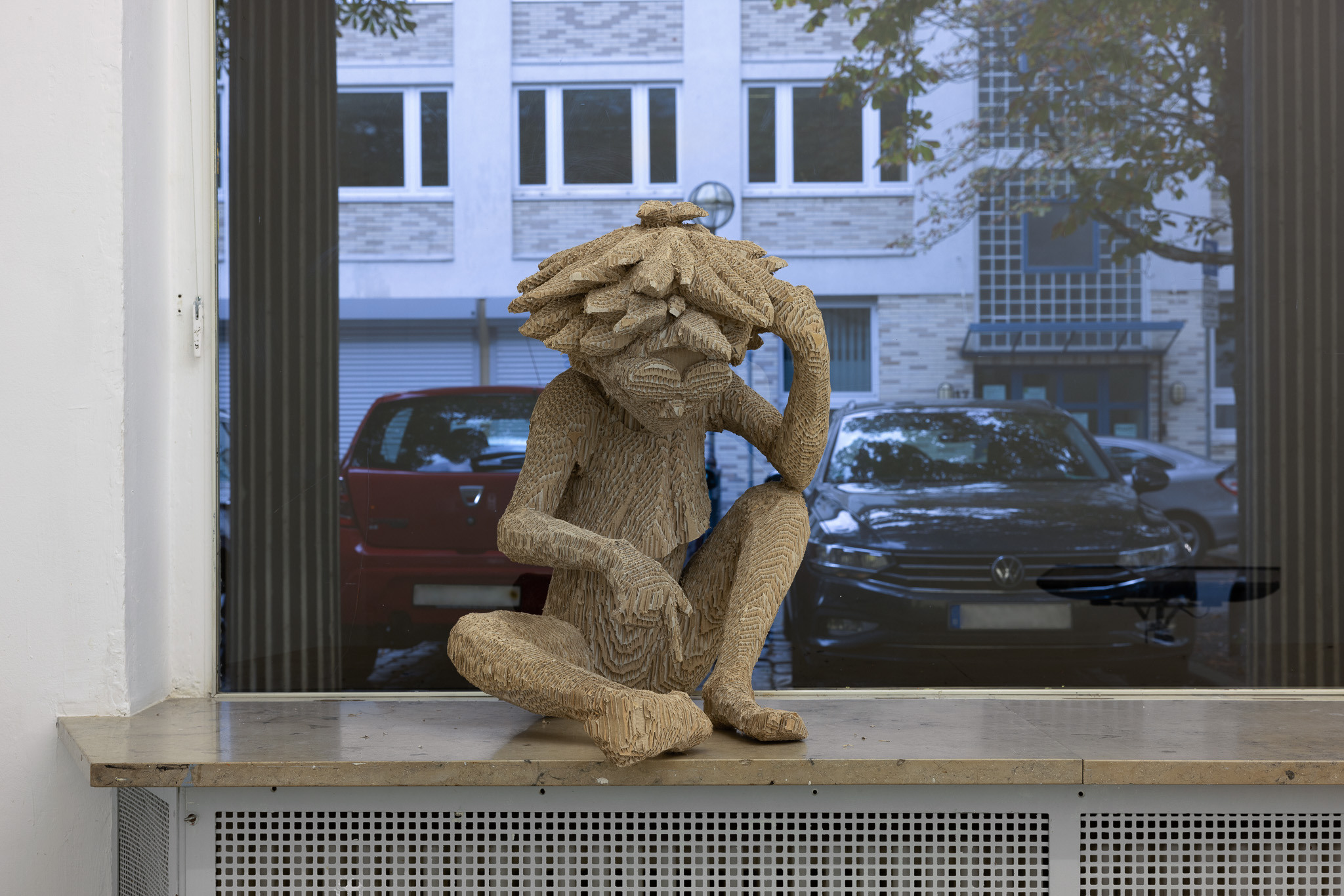 Siyi Li, See You Cowboy, Someday, Somewhere, 2023, cardboard and glue, 60 x 80 x 80 cm