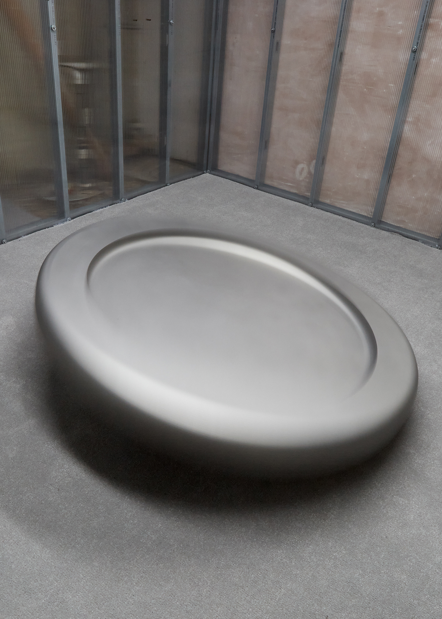 How it spins, 2023, Stainless steel, motor, battery