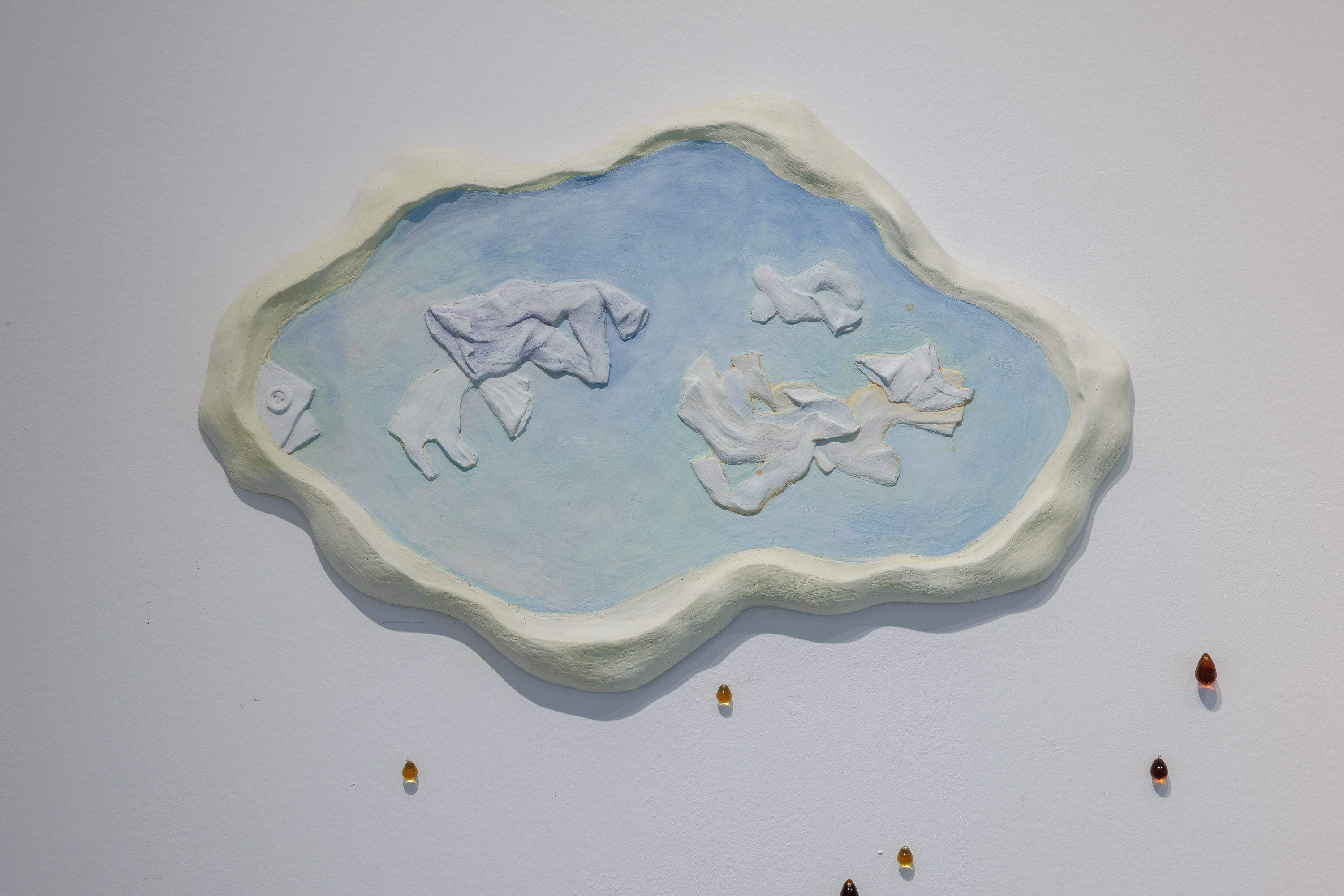 Untitled, 34x52cm Fireclay, ceramic pigments, glazed