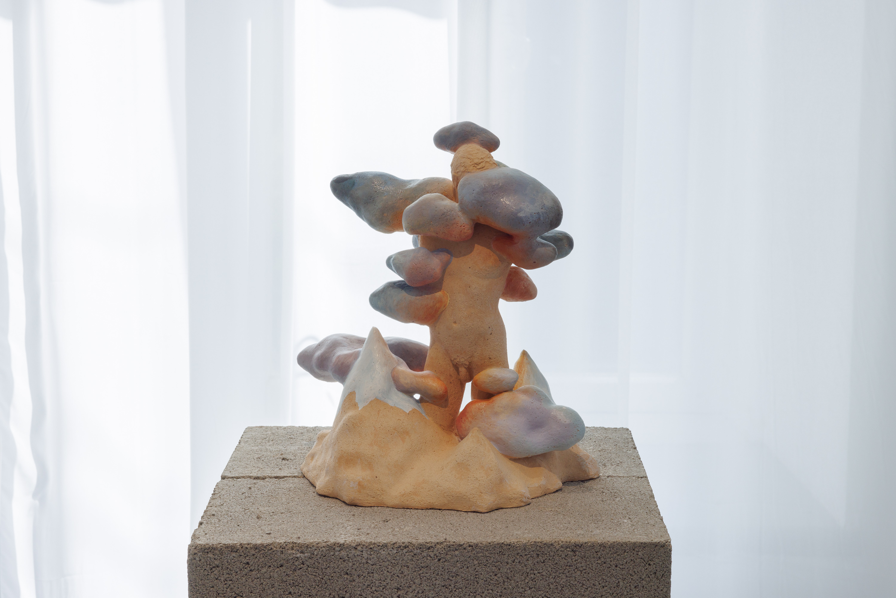 Untitled, 35x18x26 Fireclay, ceramic pigments, glazed