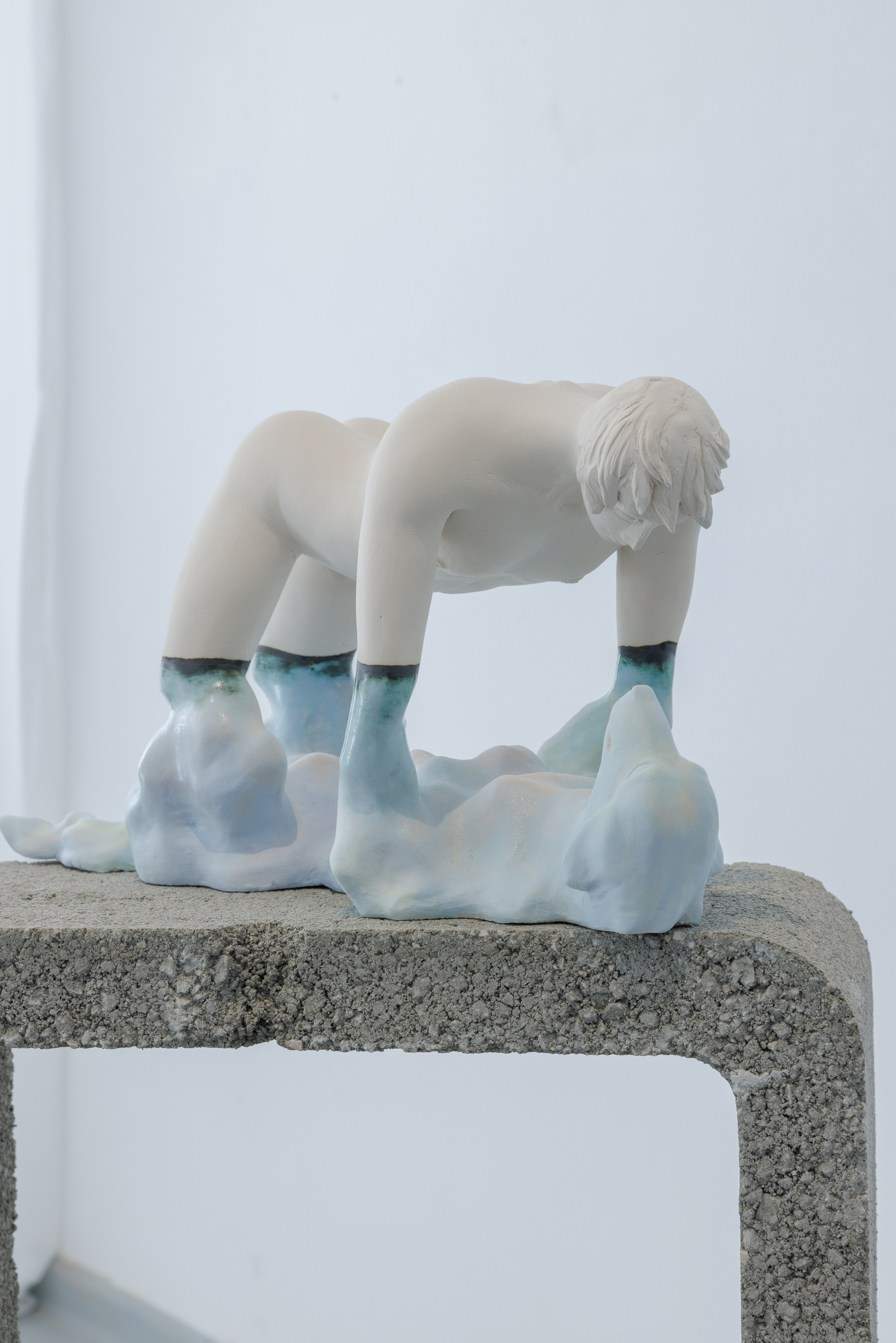Untitled, 35x17x9cm White clay, ceramic pigments, glazed