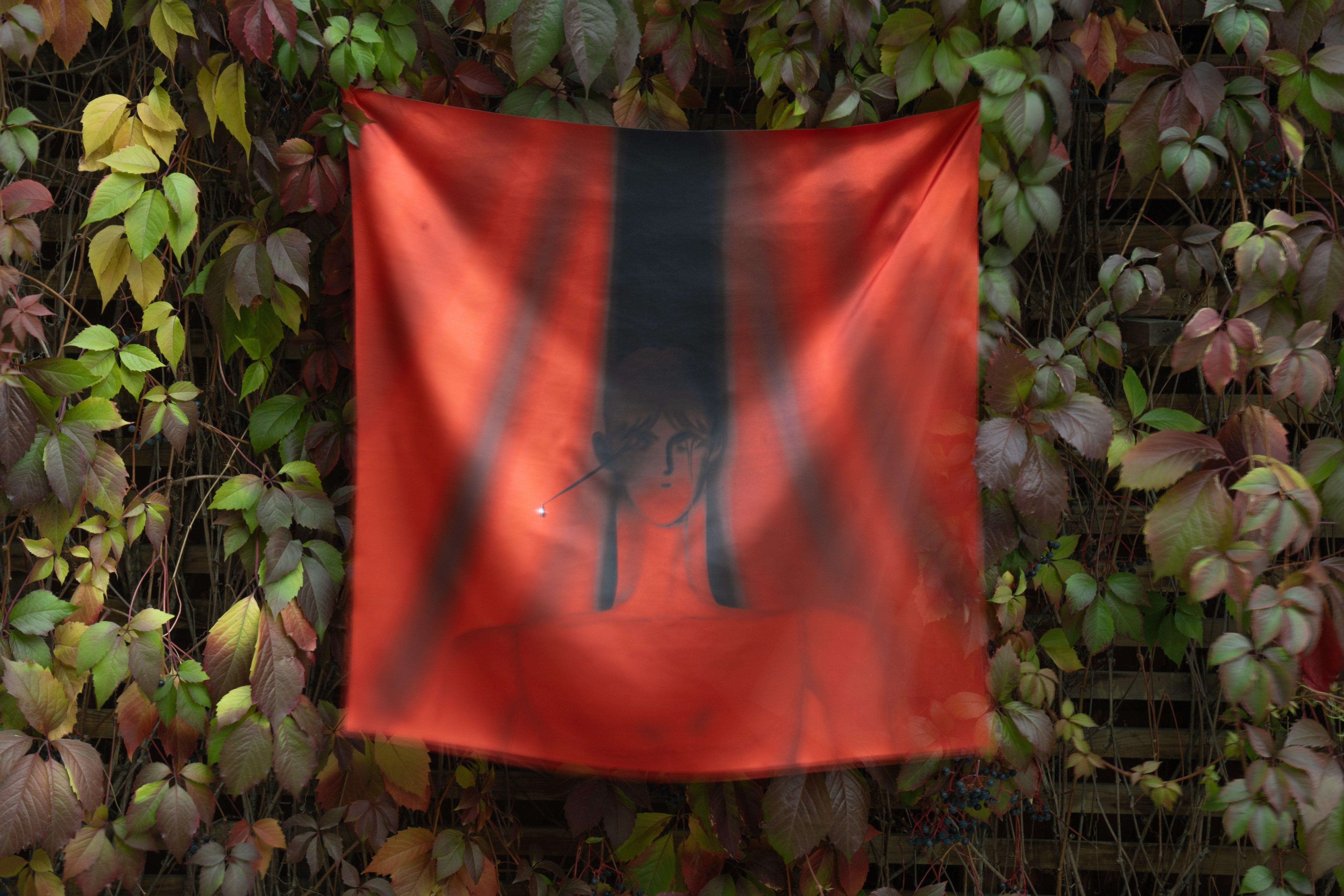 Nuriia Nurgalieva, âtick-tockâ, 2023, fabric printing, 80 Ń
80 cm