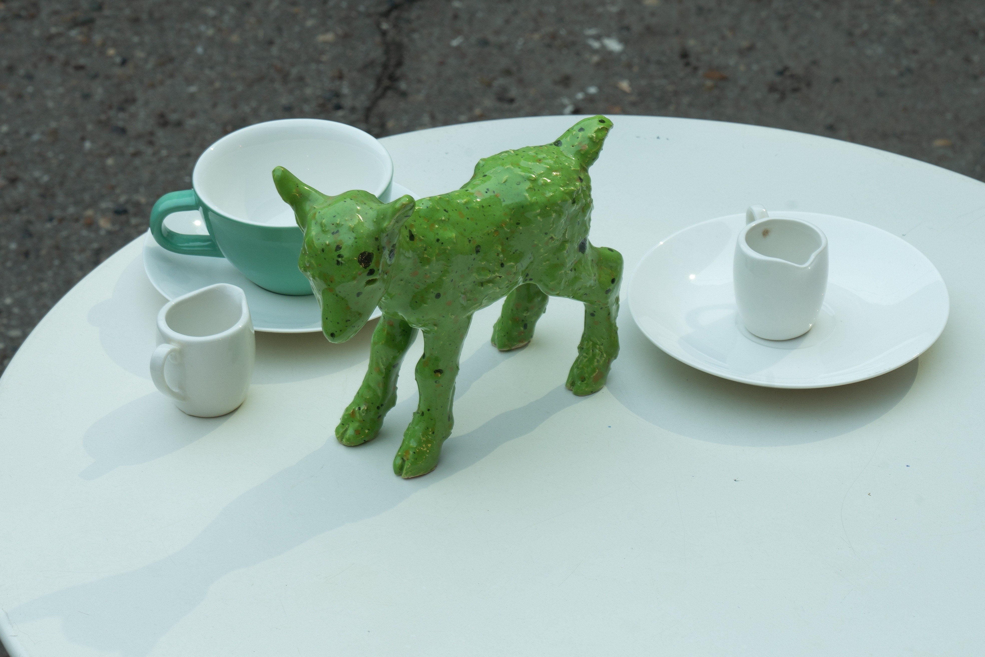 Nadezhda Rigova, âLittle goatâ, 2021, ceramic, 17 Ă 14 Ă 7 cm