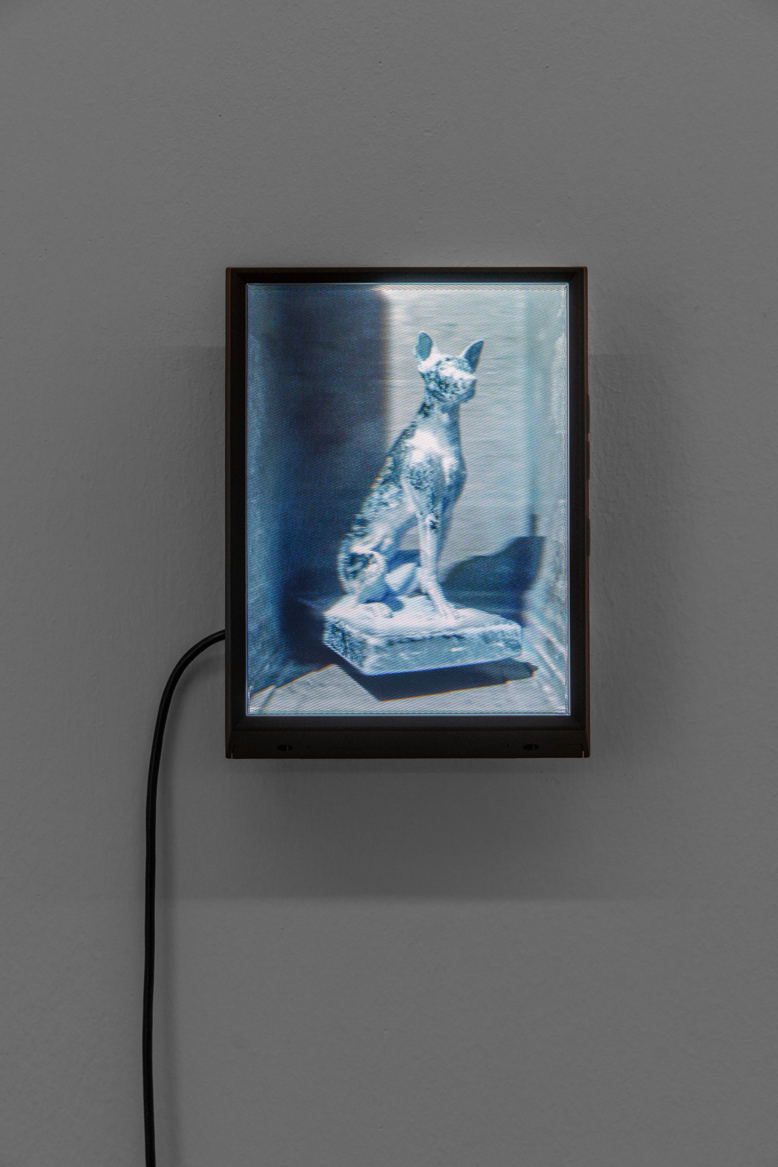 Paul Valentin, Quilt 2, 2023, 3D rendering, hologram frame,  17,5 x 12,5 cm.