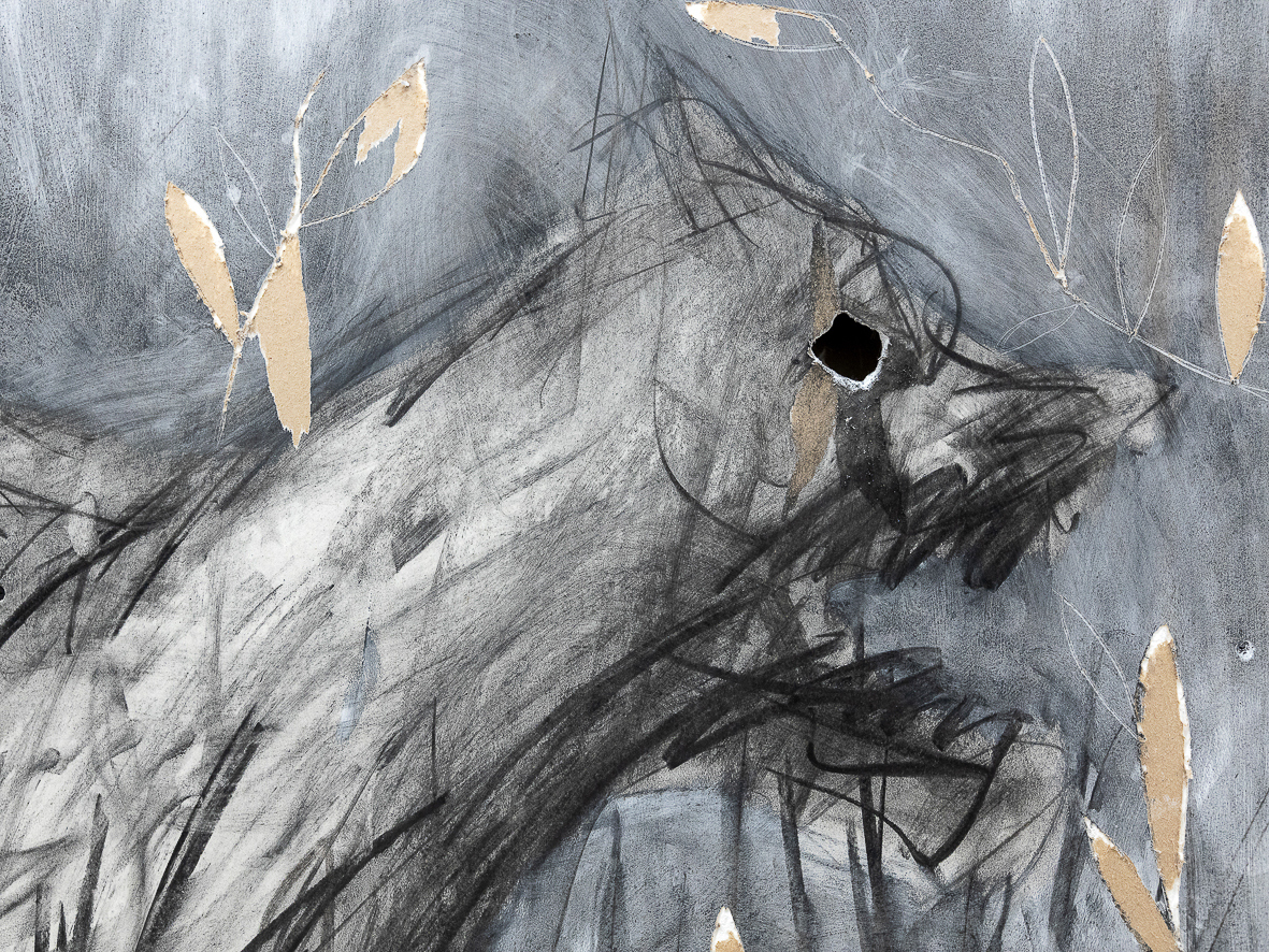 “Gli alberi muoiono in piedi” (The trees die standing). Detail, 2023
