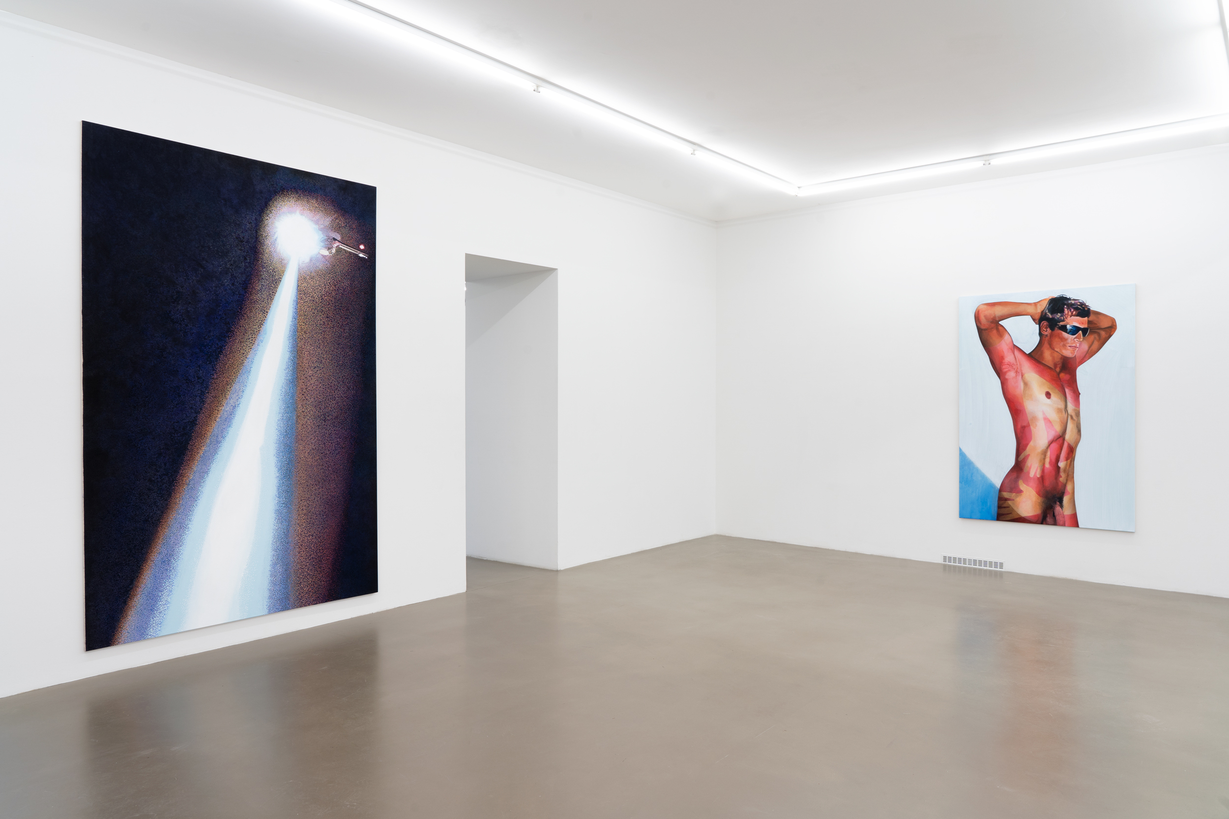 Lin Olschowka, âYou've Got Big Hands", 2023, Installation View, Meyer Riegger, Karlsruhe.