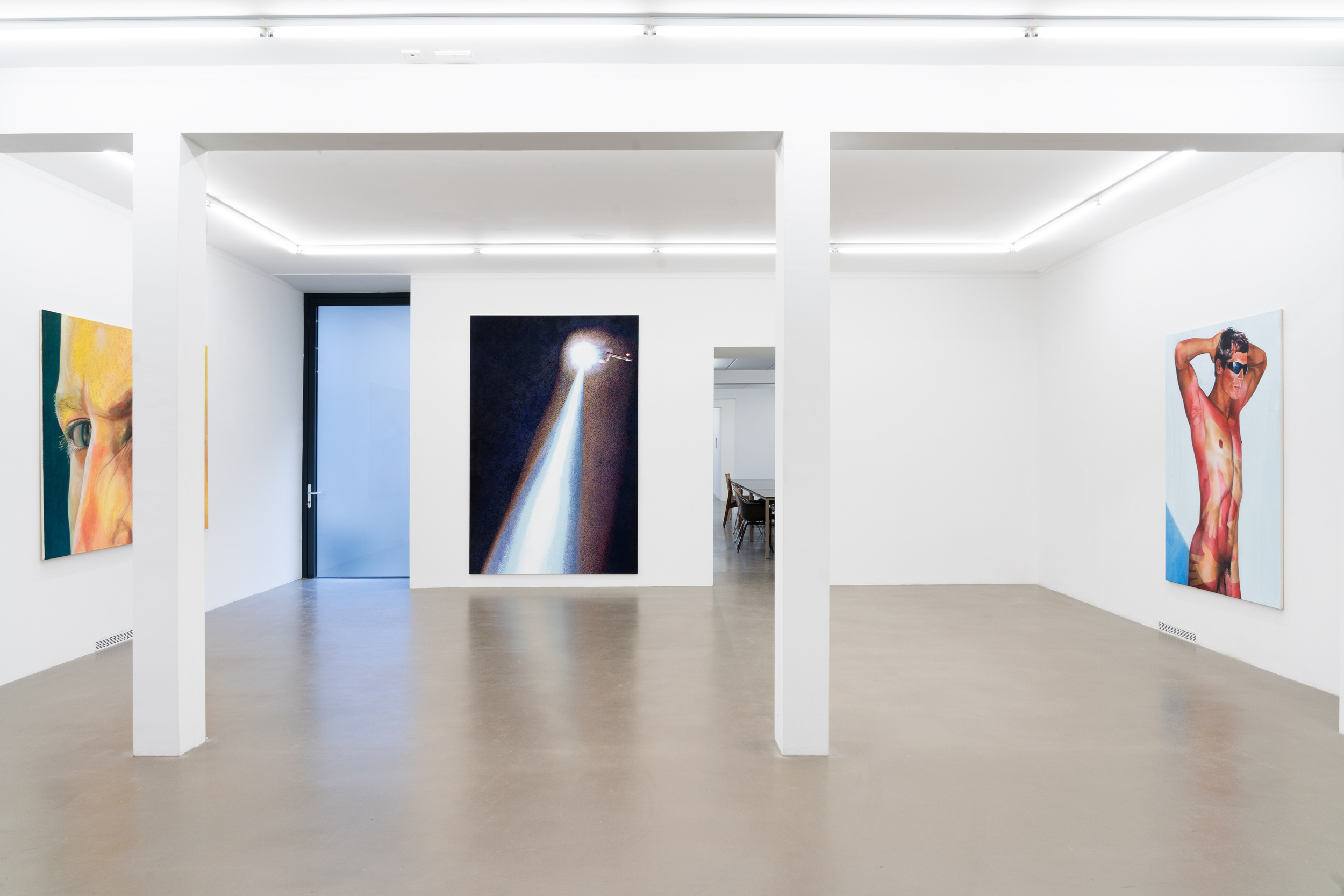 Lin Olschowka, âYou've Got Big Hands", 2023, Installation View, Meyer Riegger, Karlsruhe.