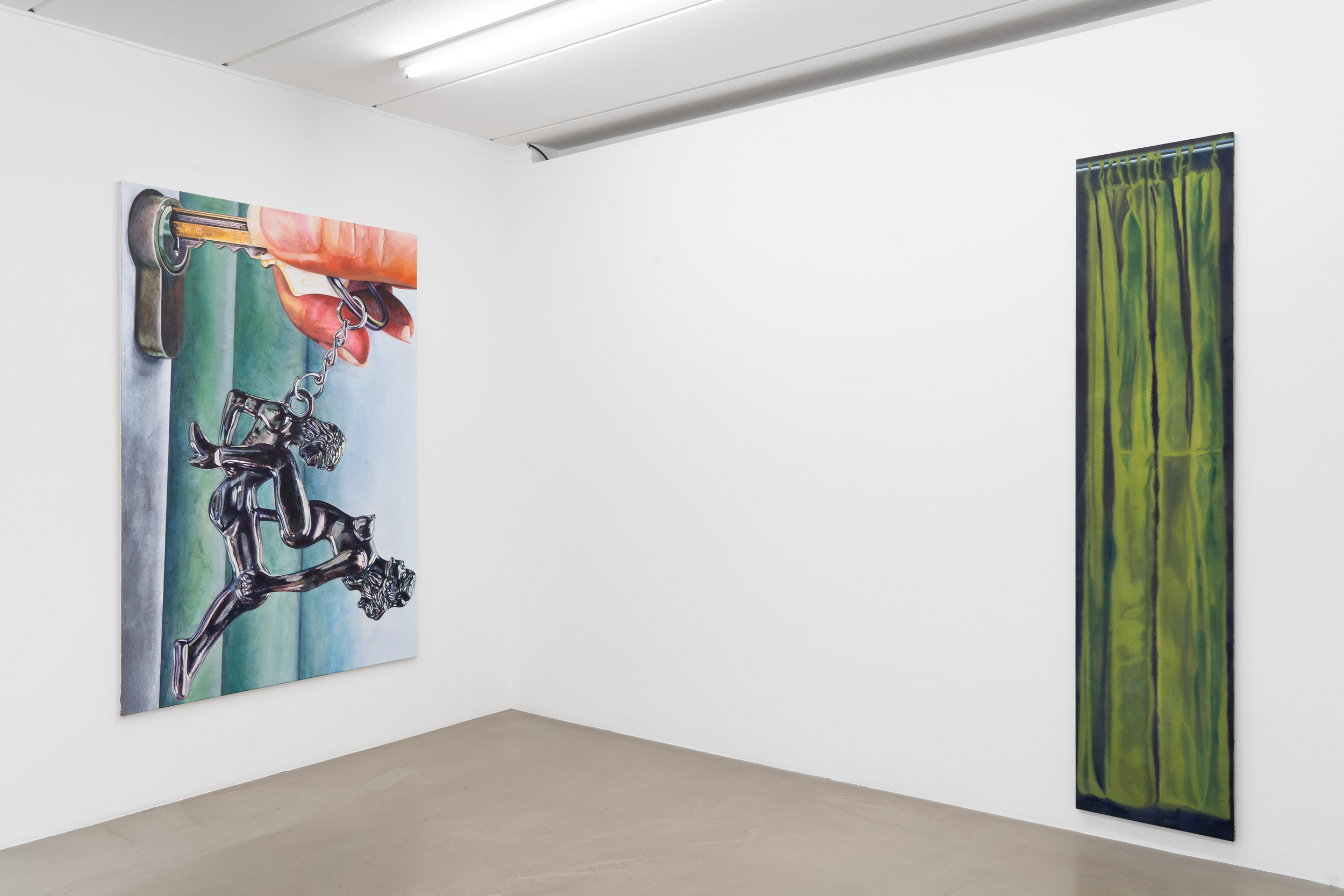 Lin Olschowka, âYou've Got Big Hands", 2023, Installation View, Meyer Riegger, Karlsruhe.