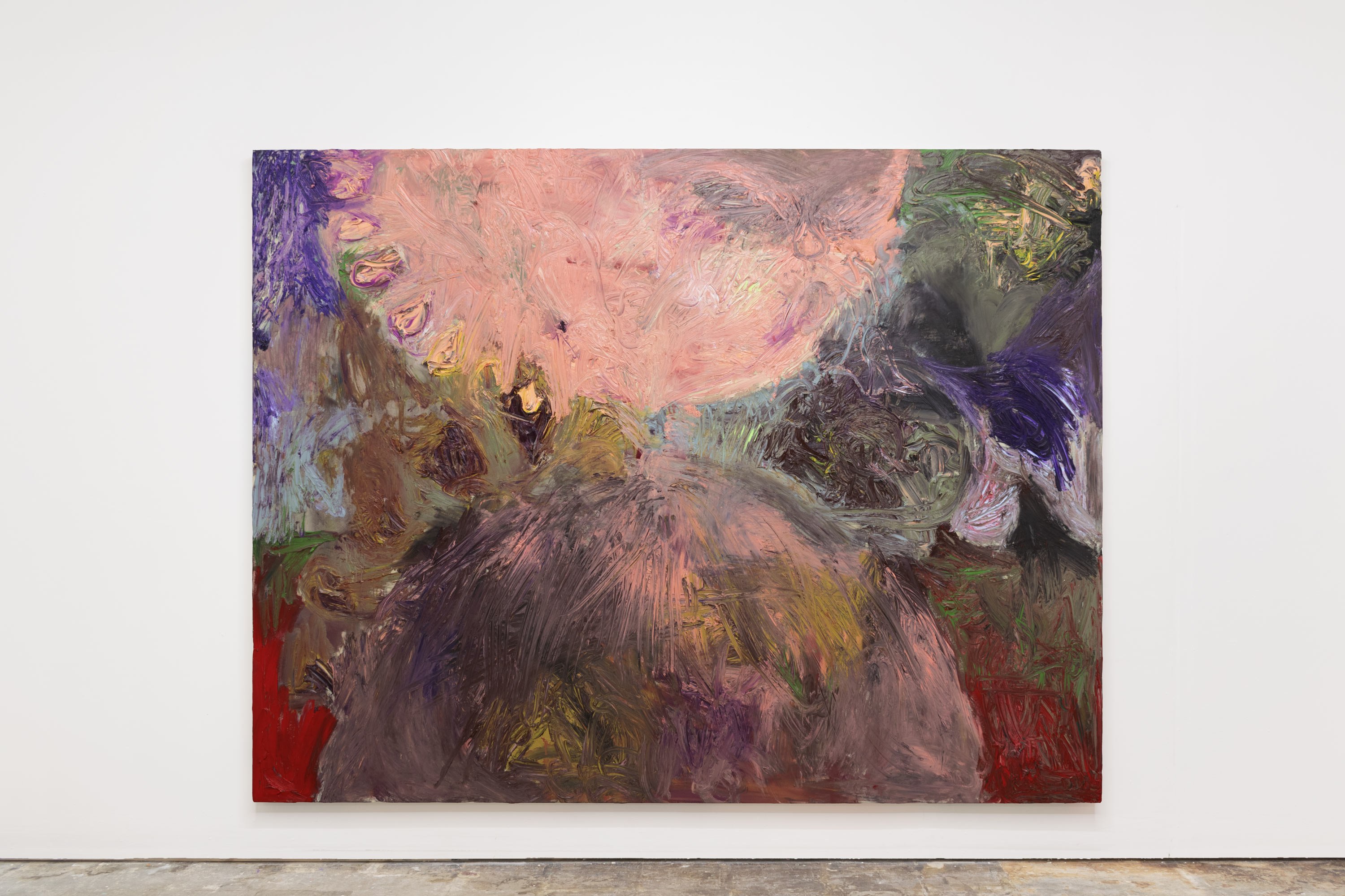 Festoon, oil paint, oil stick and glitter on canvas, 260 x 200cm, 2023