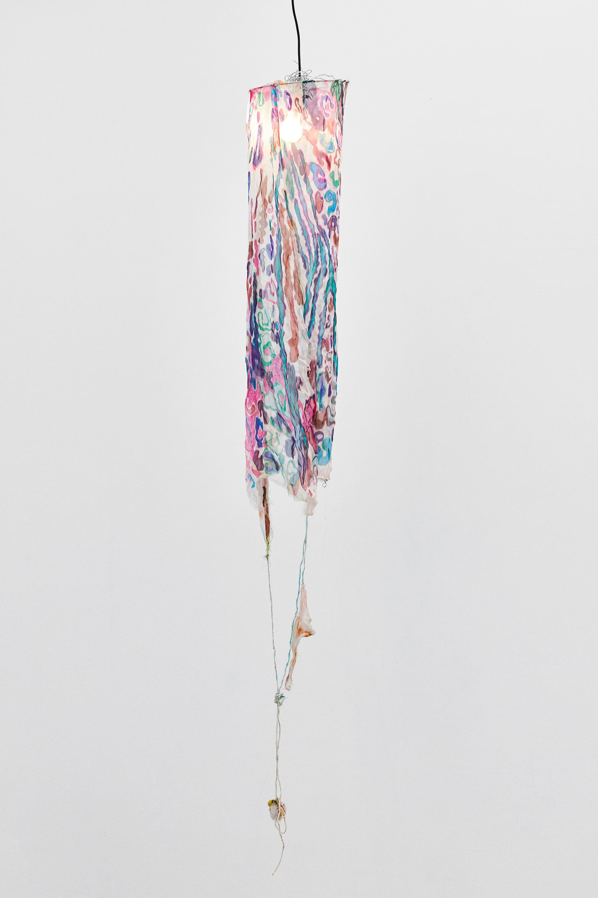 Anne Bourse, *Charlotte’s skirt from Tokyo*, 2022, Ink, felt pen, silk, wire