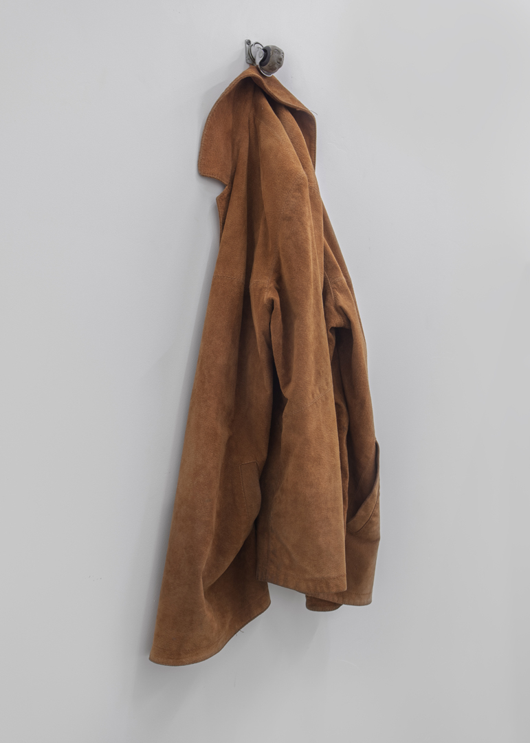 Anna Taganceva–Kobzeva, ‘Moda’ company’s coat, 2023, Leather, metal, epoxy plasticine, dimensions vary.