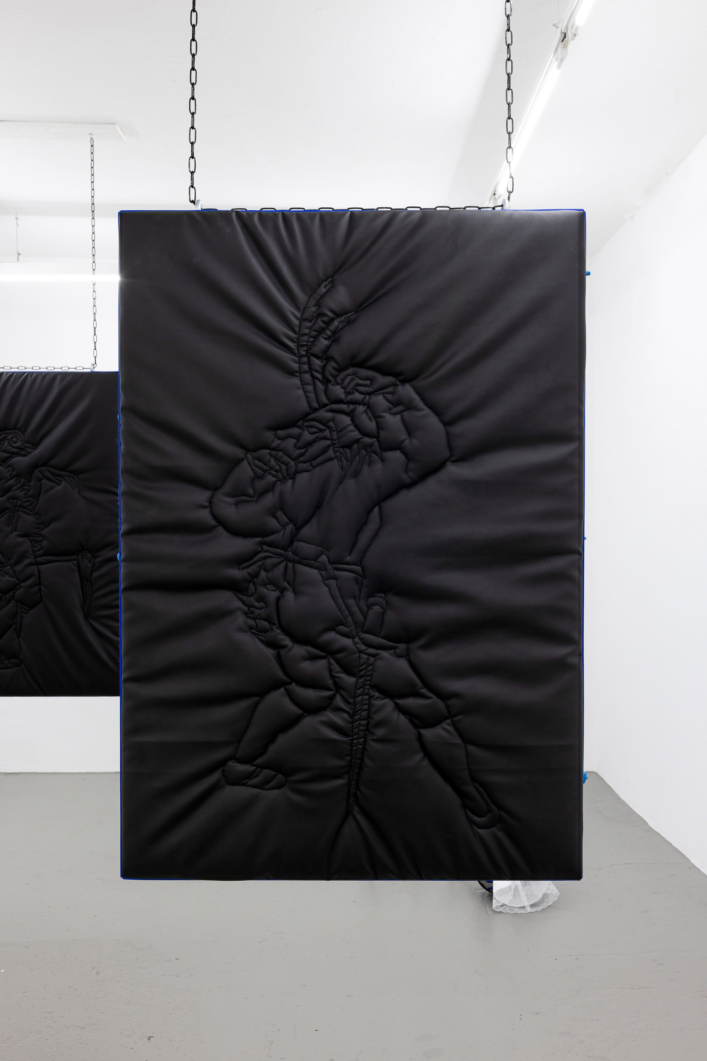 24/7 Decay: Hommage a Jacques Callot, 2023 Fake leather, foam, metal