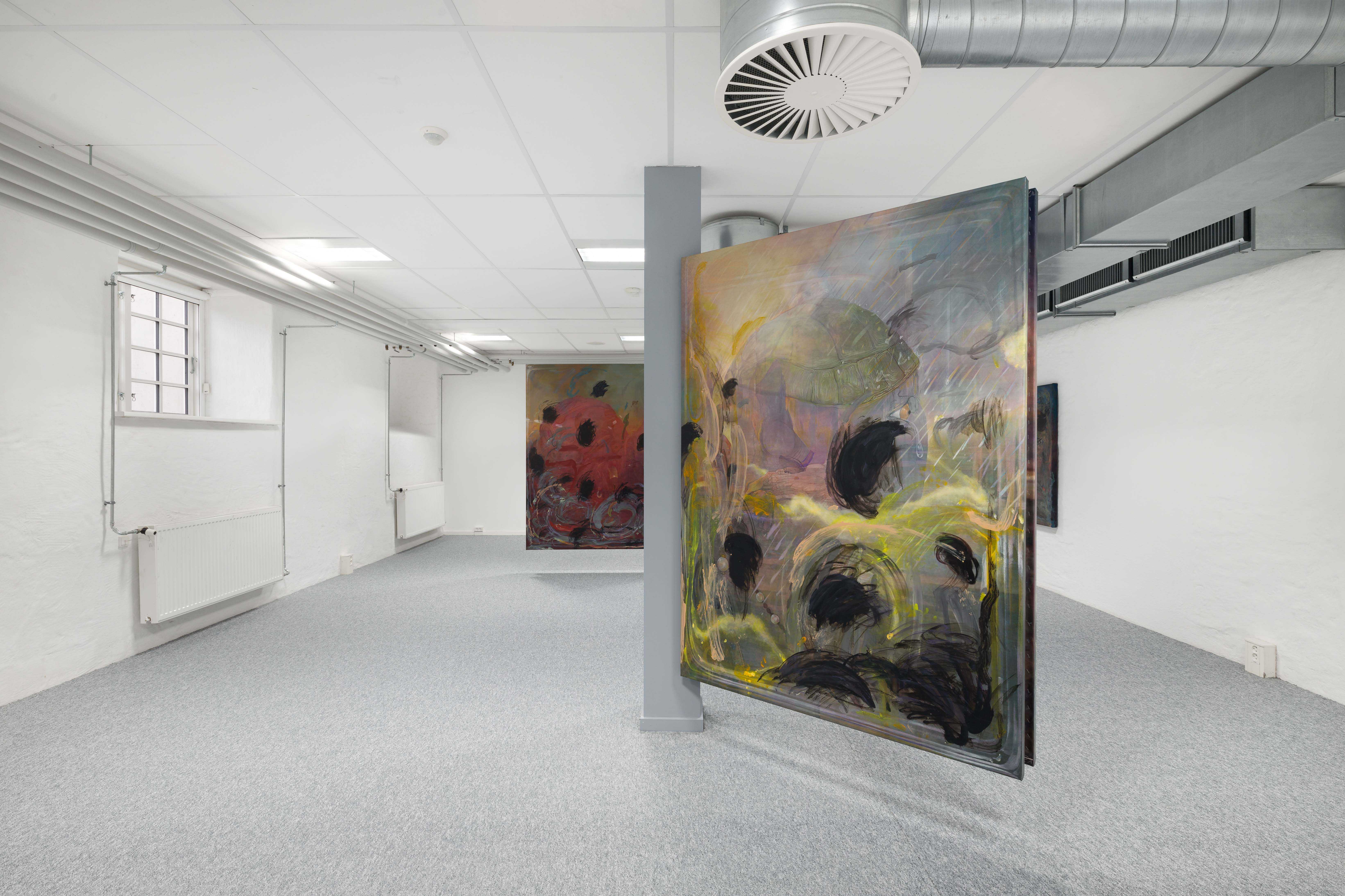 Michele Gabriele, Installation view from: The extended gaze, in the depth of a reflection, at Cantina, Aarhus, Denmark; Courtesy of the Artist and Ashes/Ashes