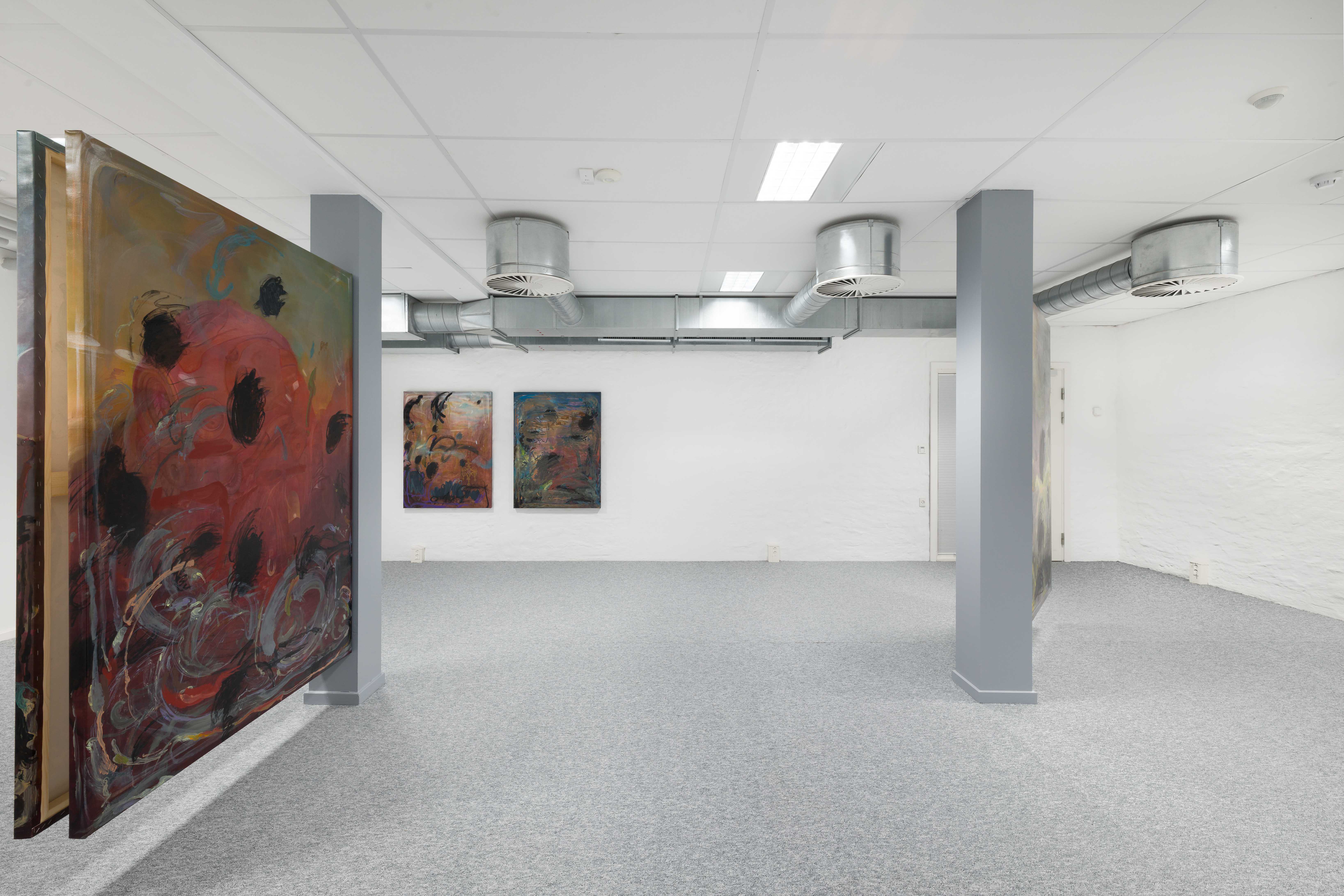 Michele Gabriele, Installation view from: The extended gaze, in the depth of a reflection, at Cantina, Aarhus, Denmark; Courtesy of the Artist and Ashes/Ashes
