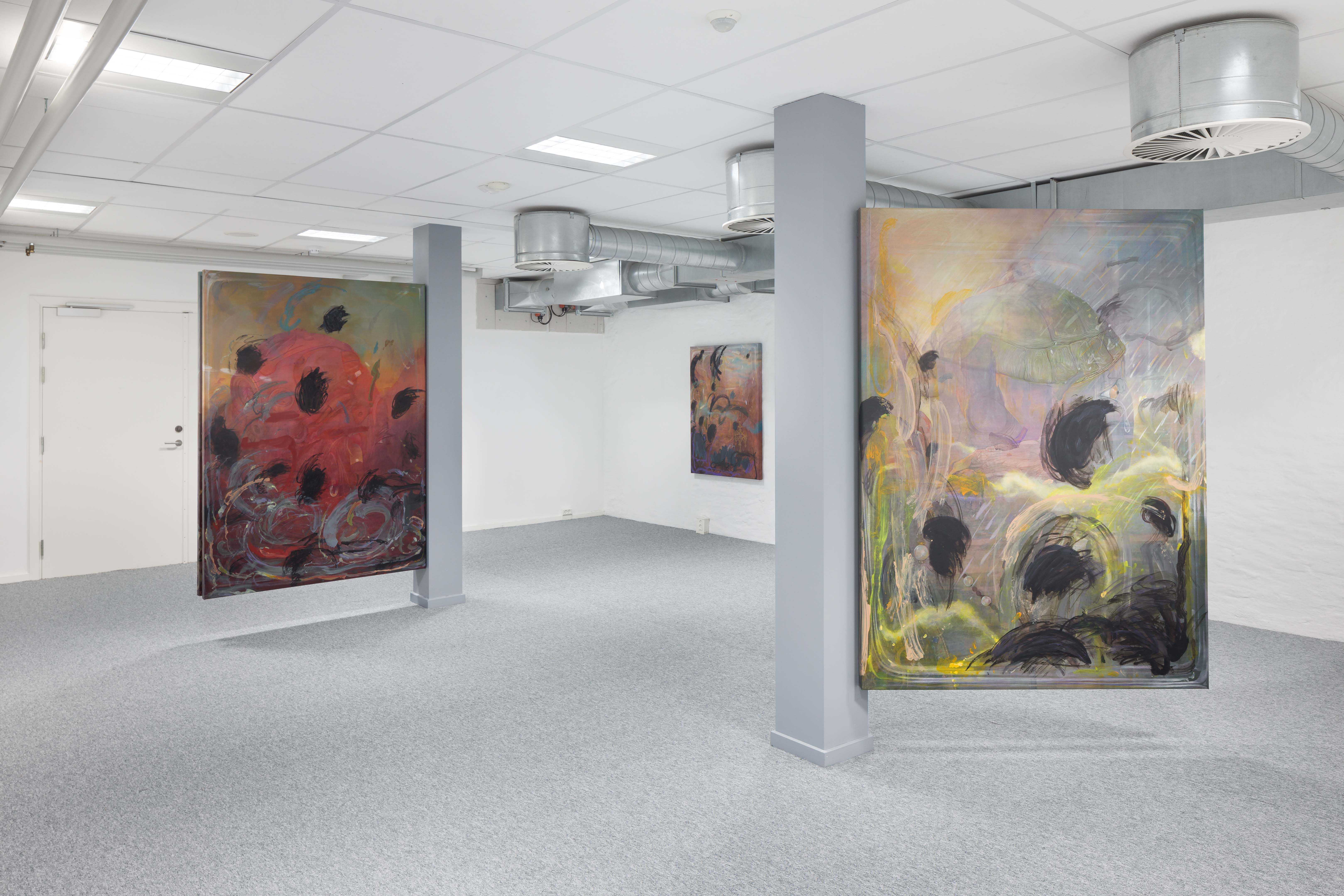 Michele Gabriele, Installation view from: The extended gaze, in the depth of a reflection, at Cantina, Aarhus, Denmark; Courtesy of the Artist and Ashes/Ashes