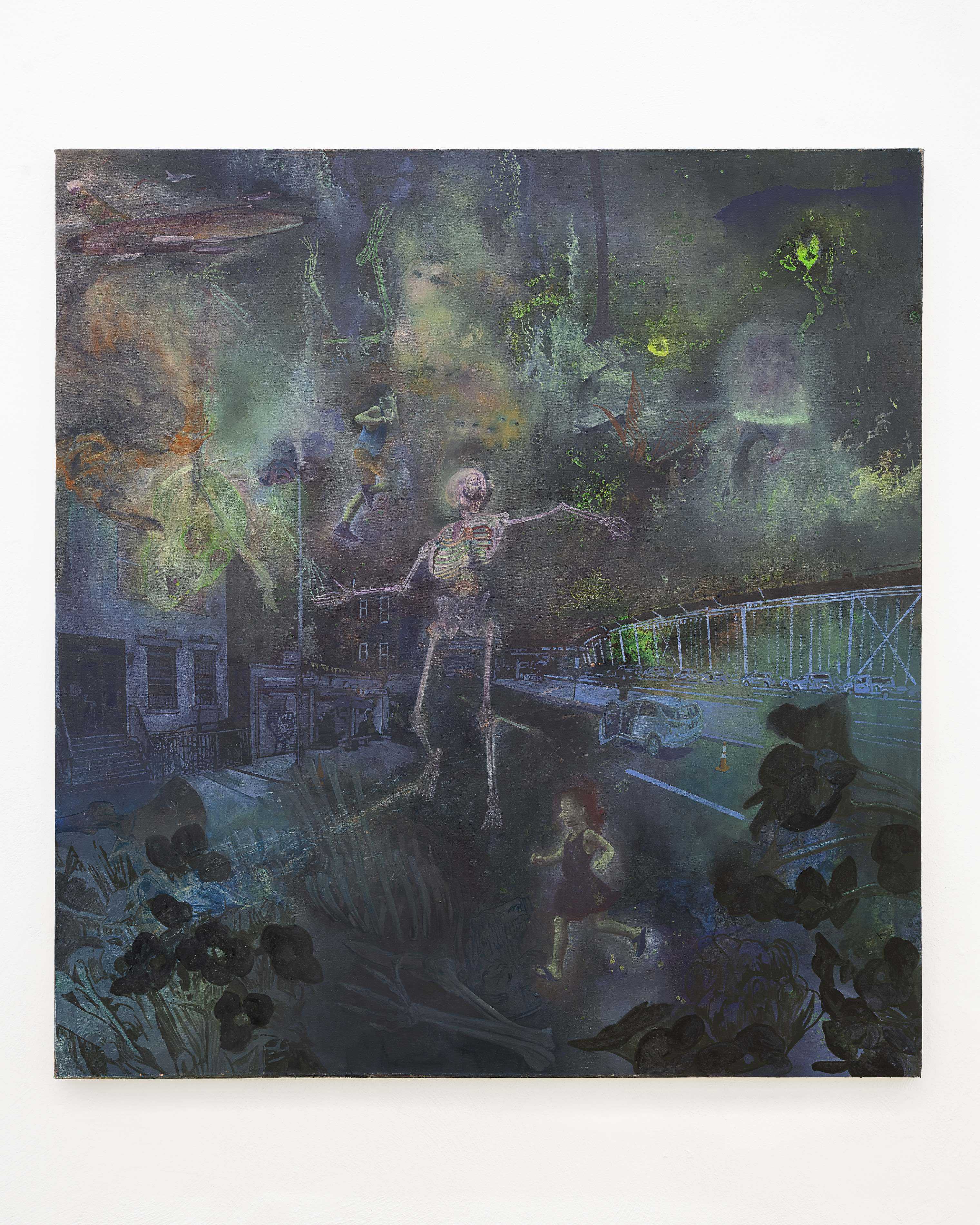 Justine Neuberger a storm is blowing in from Paradise, 2023 Oil on canvas 142x152,5 cm | 56x60 in