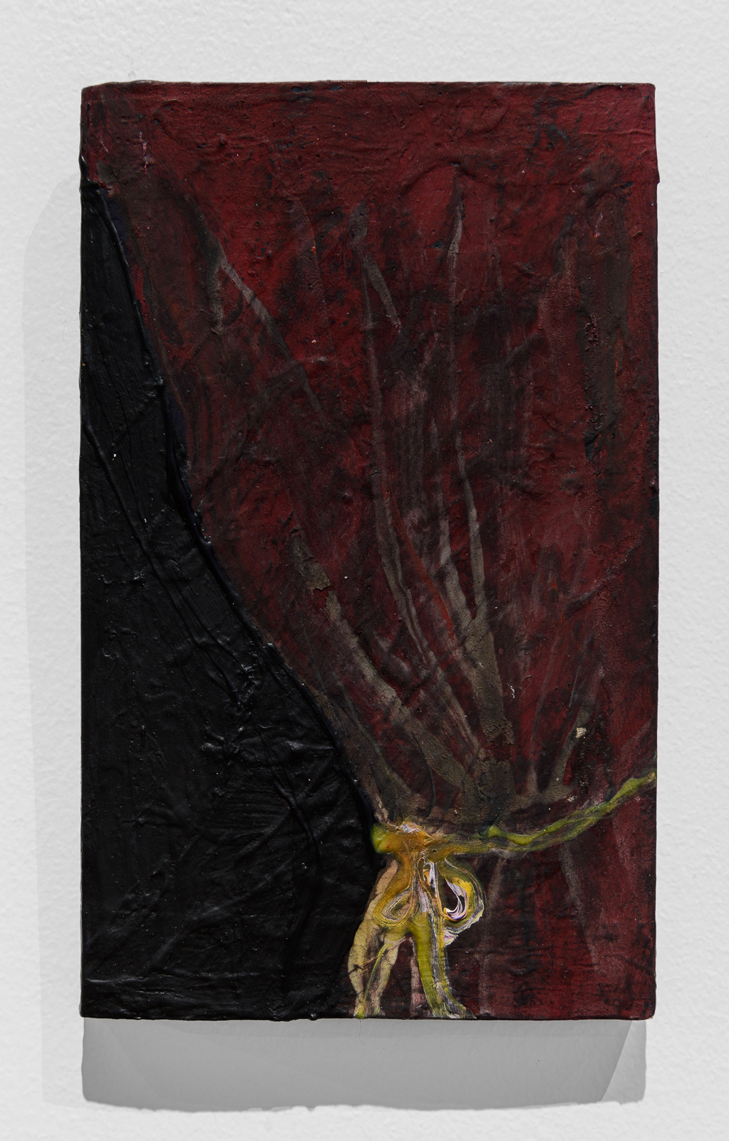 Victoria Palacios, Celle qui précédait le velours, Acrylic and gouache on pocket book, 7 1/8 x 4 3/8 inches, 2019 - Courtesy of the artist and Galerie Derouillon, Paris © Grégory Copitet