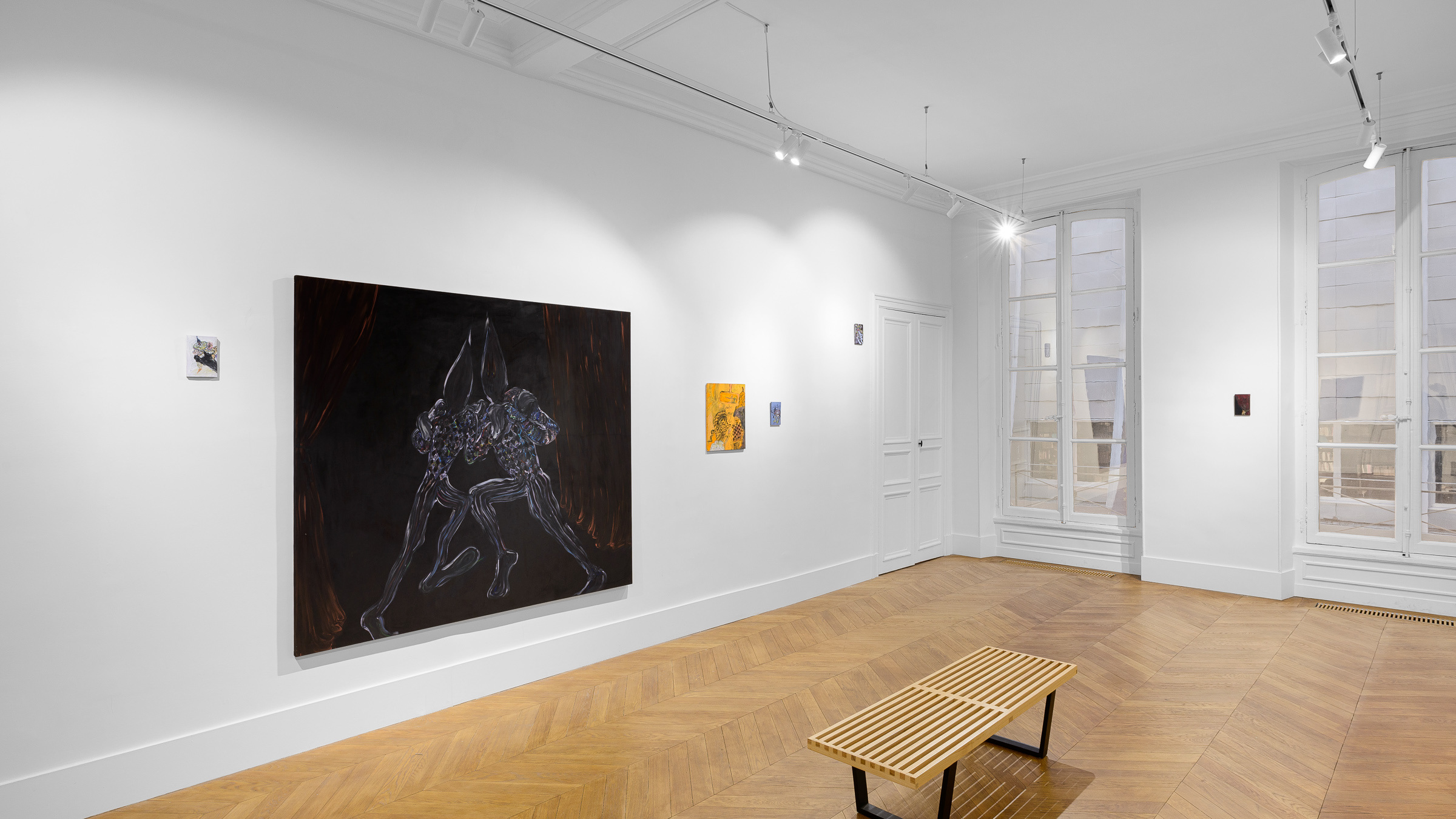 Exhibition view "Snails don't drool. They spit", Victoria Palacios at Hôtel Cromot du Bourg, Galerie Derouillon - Courtesy of the artist and Galerie Derouillon, Paris © Grégory Copitet