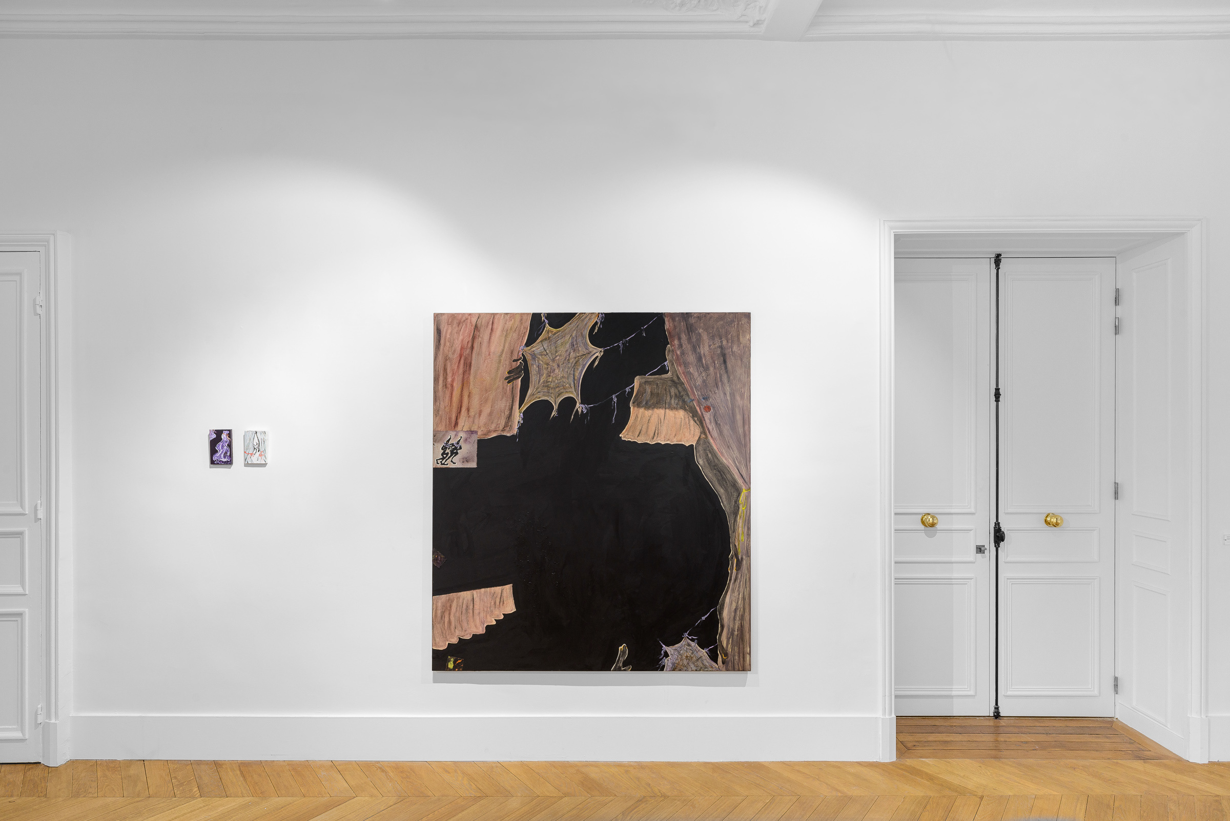 Exhibition view "Snails don't drool. They spit", Victoria Palacios at Hôtel Cromot du Bourg, Galerie Derouillon - Courtesy of the artist and Galerie Derouillon, Paris © Grégory Copitet