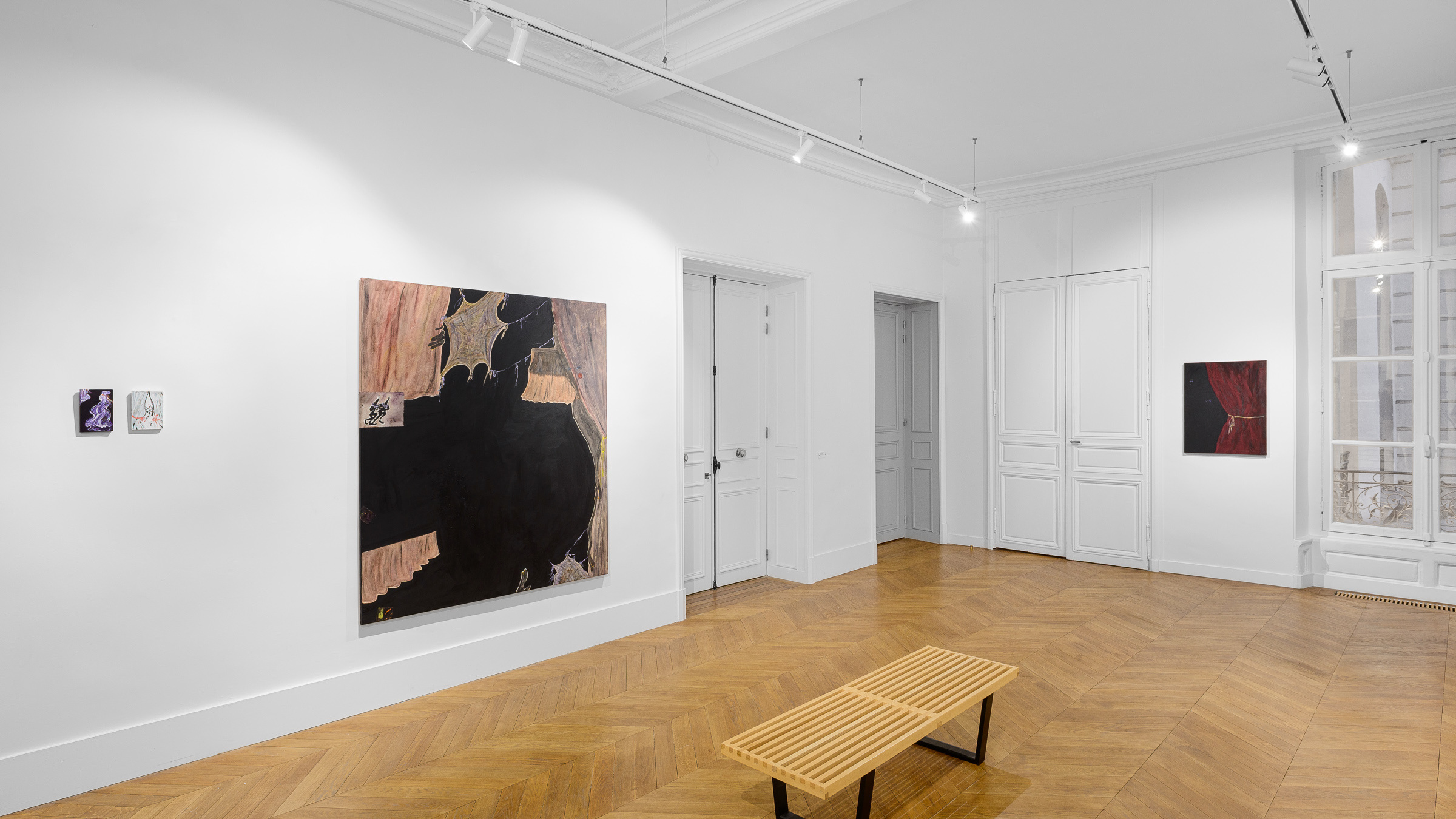 Exhibition view "Snails don't drool. They spit", Victoria Palacios at Hôtel Cromot du Bourg, Galerie Derouillon - Courtesy of the artist and Galerie Derouillon, Paris © Grégory Copitet