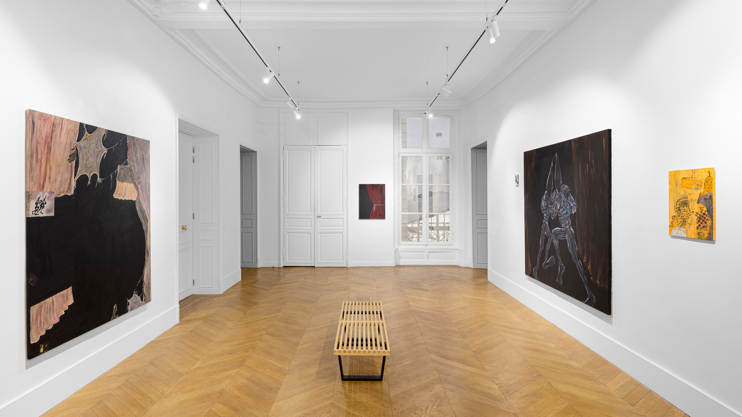 Exhibition view "Snails don't drool. They spit", Victoria Palacios at Hôtel Cromot du Bourg, Galerie Derouillon - Courtesy of the artist and Galerie Derouillon, Paris © Grégory Copitet
