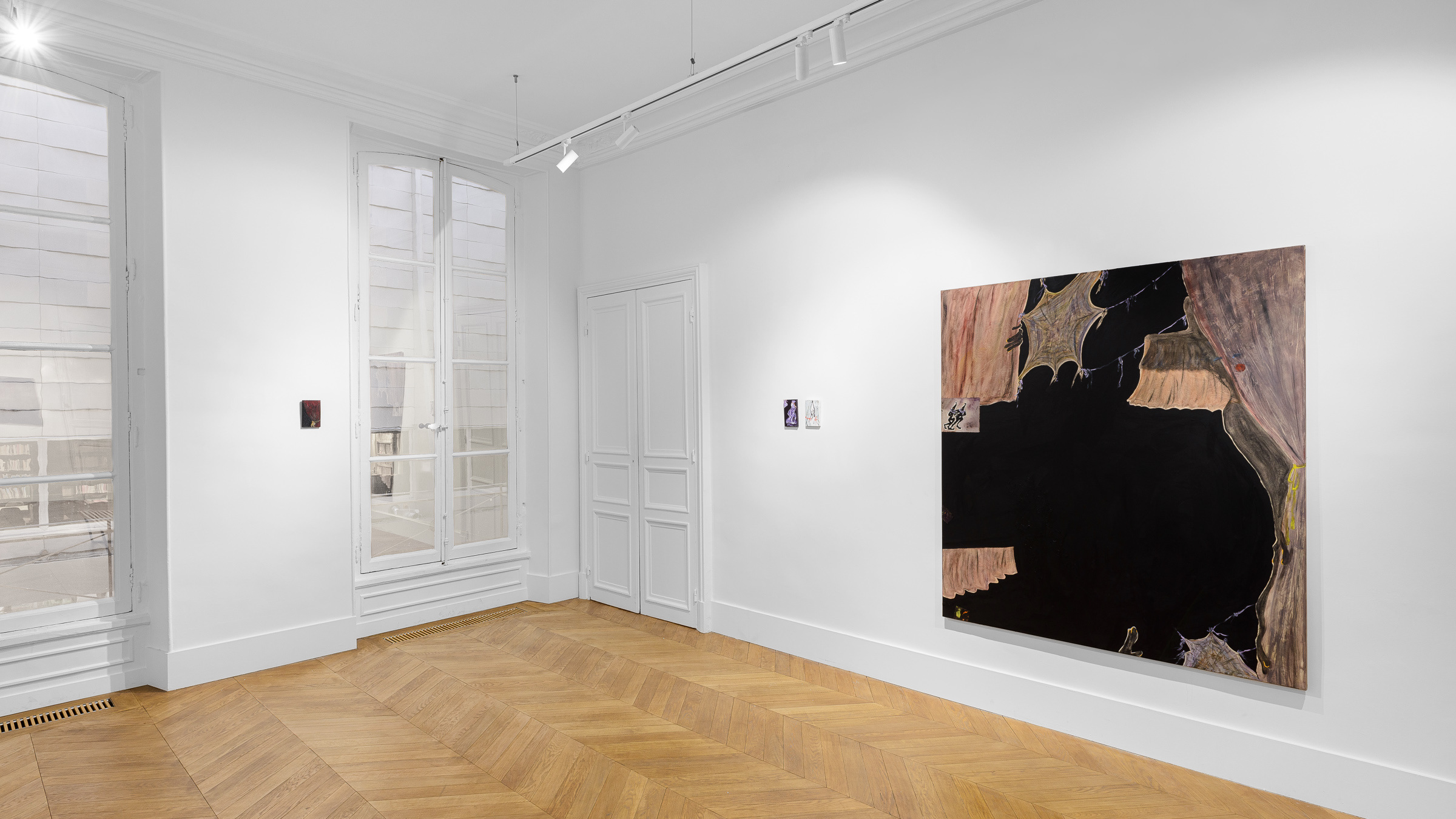 Exhibition view "Snails don't drool. They spit", Victoria Palacios at Hôtel Cromot du Bourg, Galerie Derouillon - Courtesy of the artist and Galerie Derouillon, Paris © Grégory Copitet