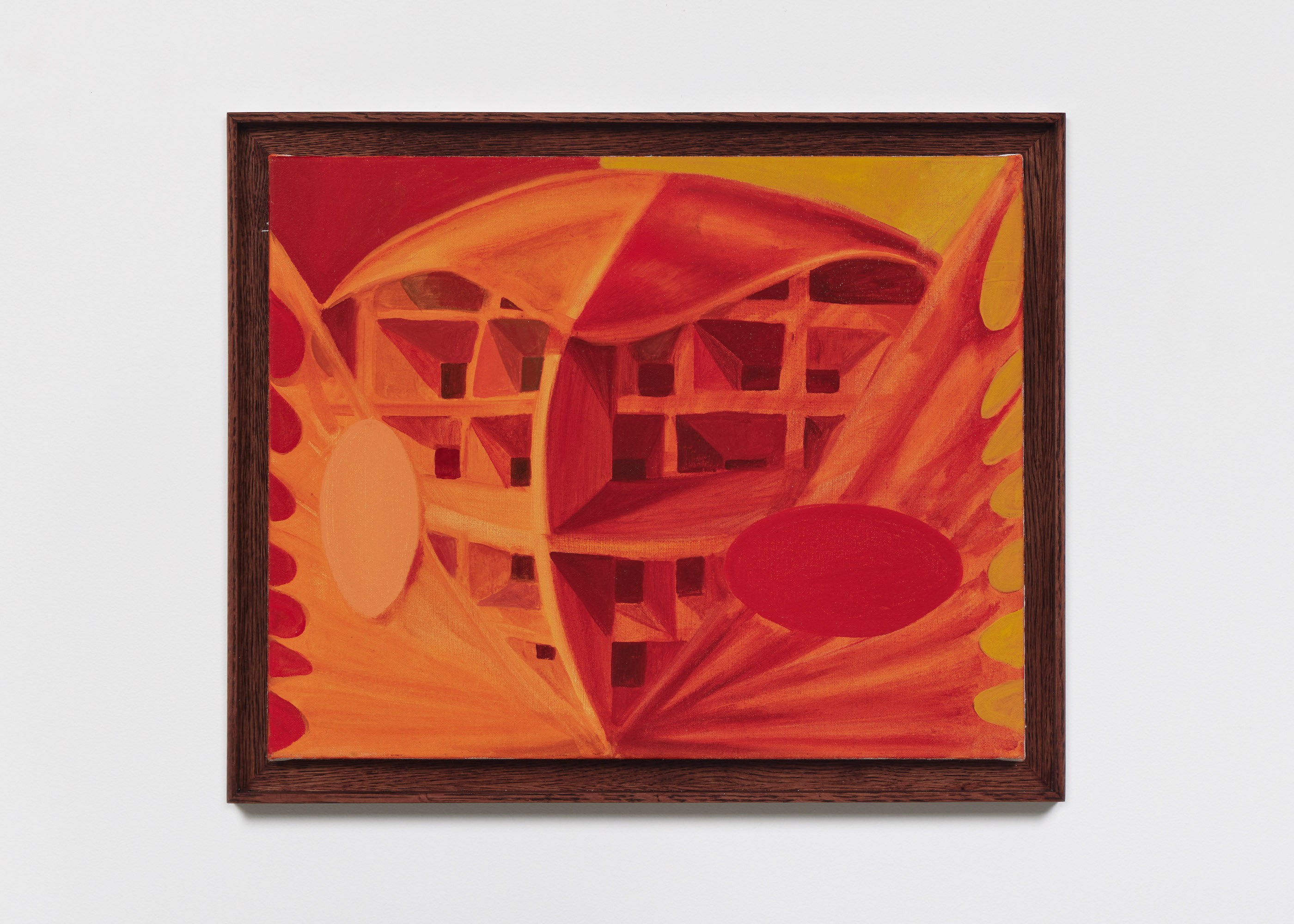 (17) Sean Steadman, Lattice head, 2023, oil on canvas, framed, 46.3 x 57 x 3.7 cm, unique