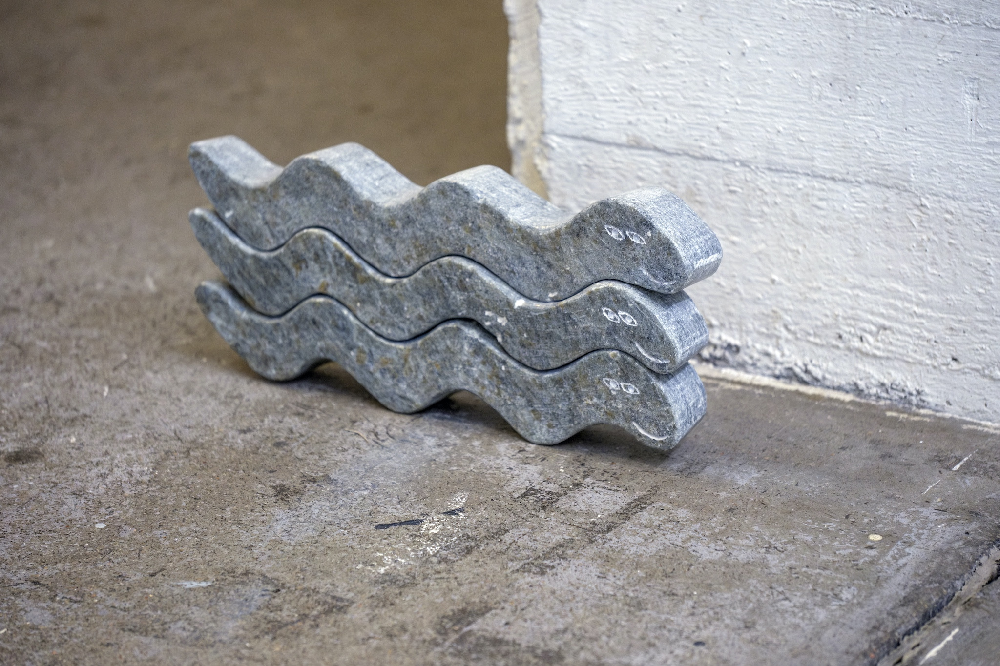 In Their New Skins, steatite, 35x16x4cm, Riikka Anttonen, 2023, Photo: Santeri Kuisma