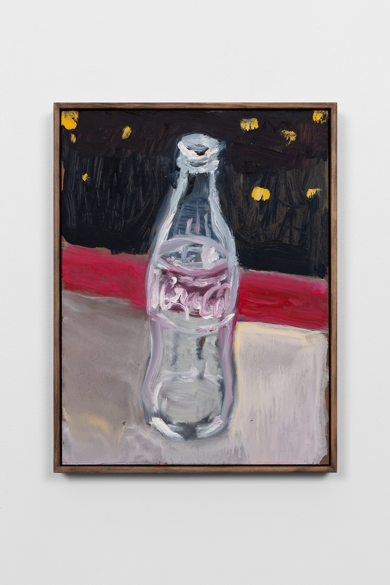 Christian Gravningen, Empty Cola, 2020, Oil on mdf, 40 x 30 cm