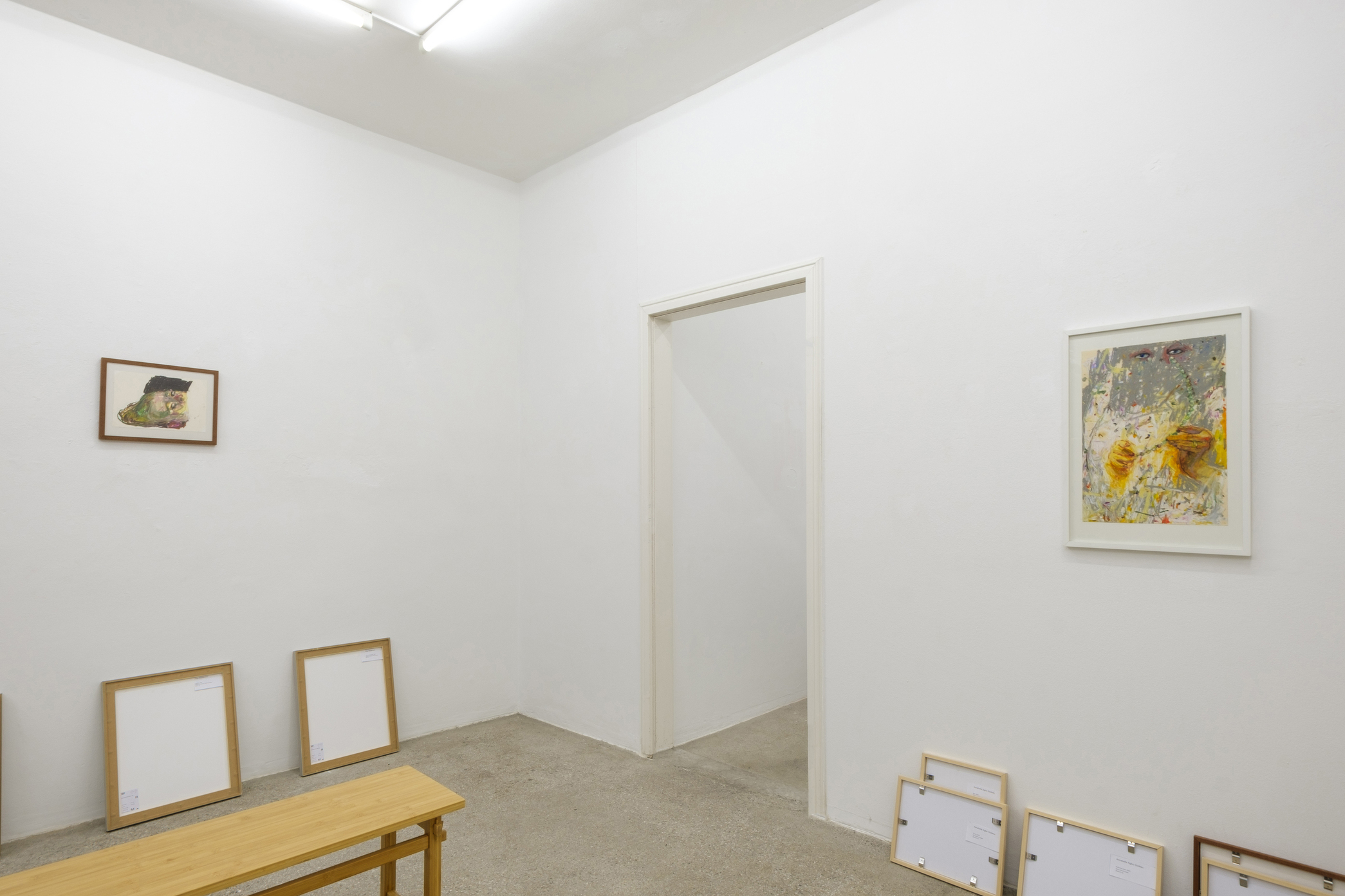 Installation view, "Self Service", with works by Mirela Moscu