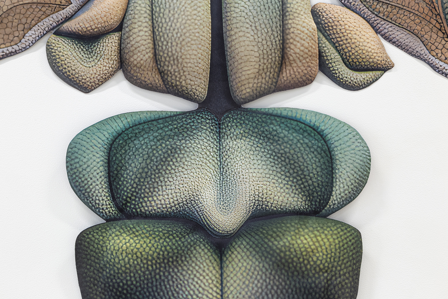 Caroline Delieutraz, Seed 184 (detail), 2024, Digital print on polyester fabric, quilting, 165 x 150 cm
