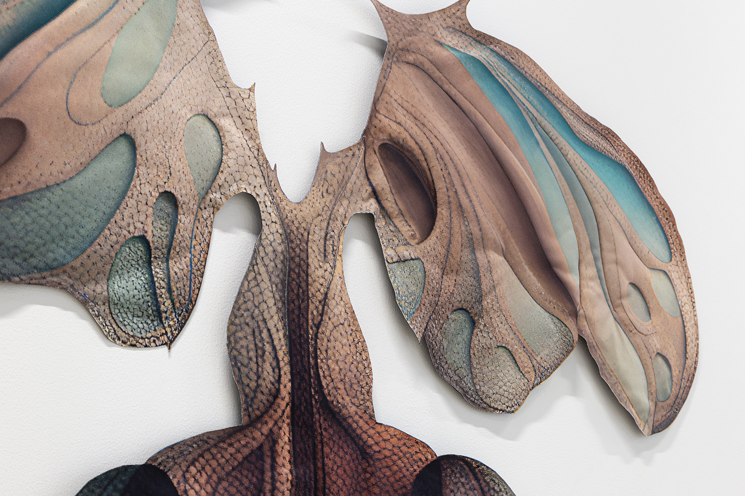 Caroline Delieutraz, Seed 267 (detail), 2024, Digital print on polyester fabric, quilting, 165 x 147 cm
