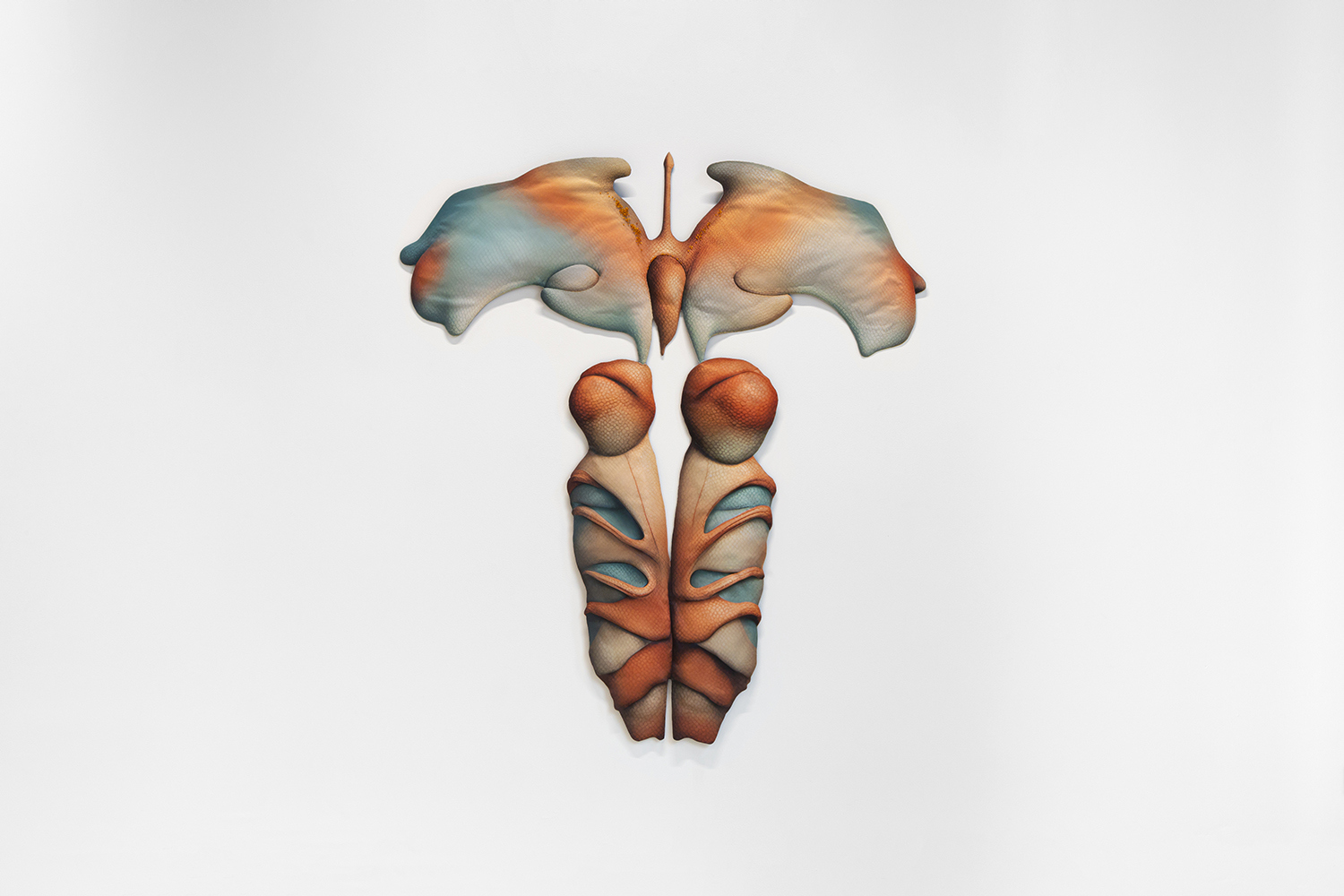 Caroline Delieutraz, Seed 890, 2024, Digital print on polyester fabric, quilting, beads, 164 x 148 cm