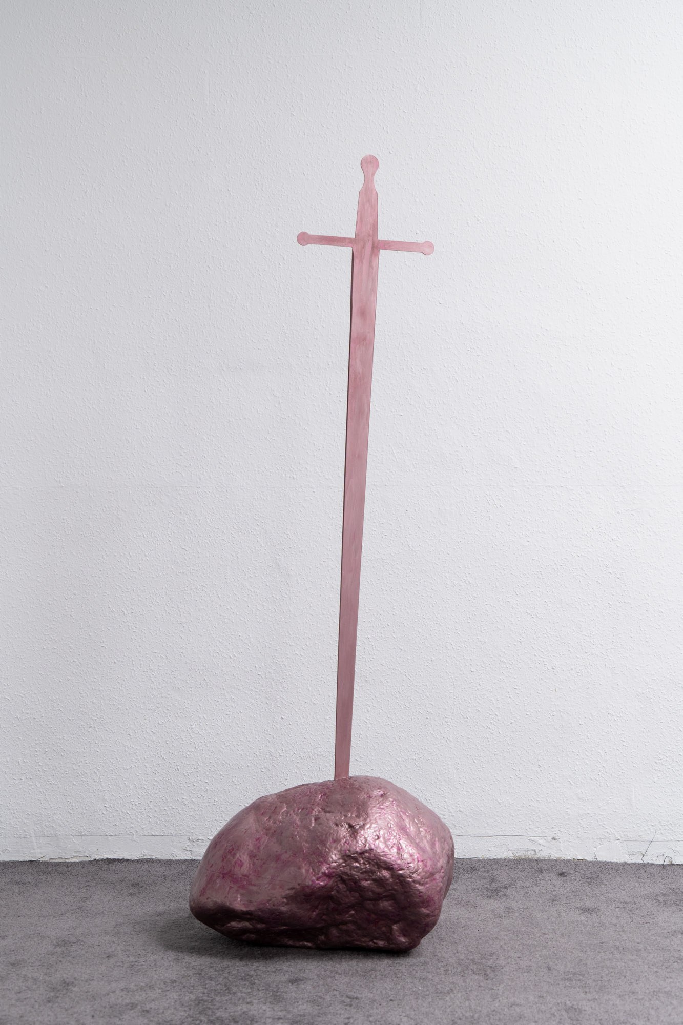 MAYBE YOU'RE NOT THE ONE / steel, CNC milled high density polyurethane, nail polish, acrylic enamel, clear coat / 170 x 60 x 60 cm / 2023-2024
