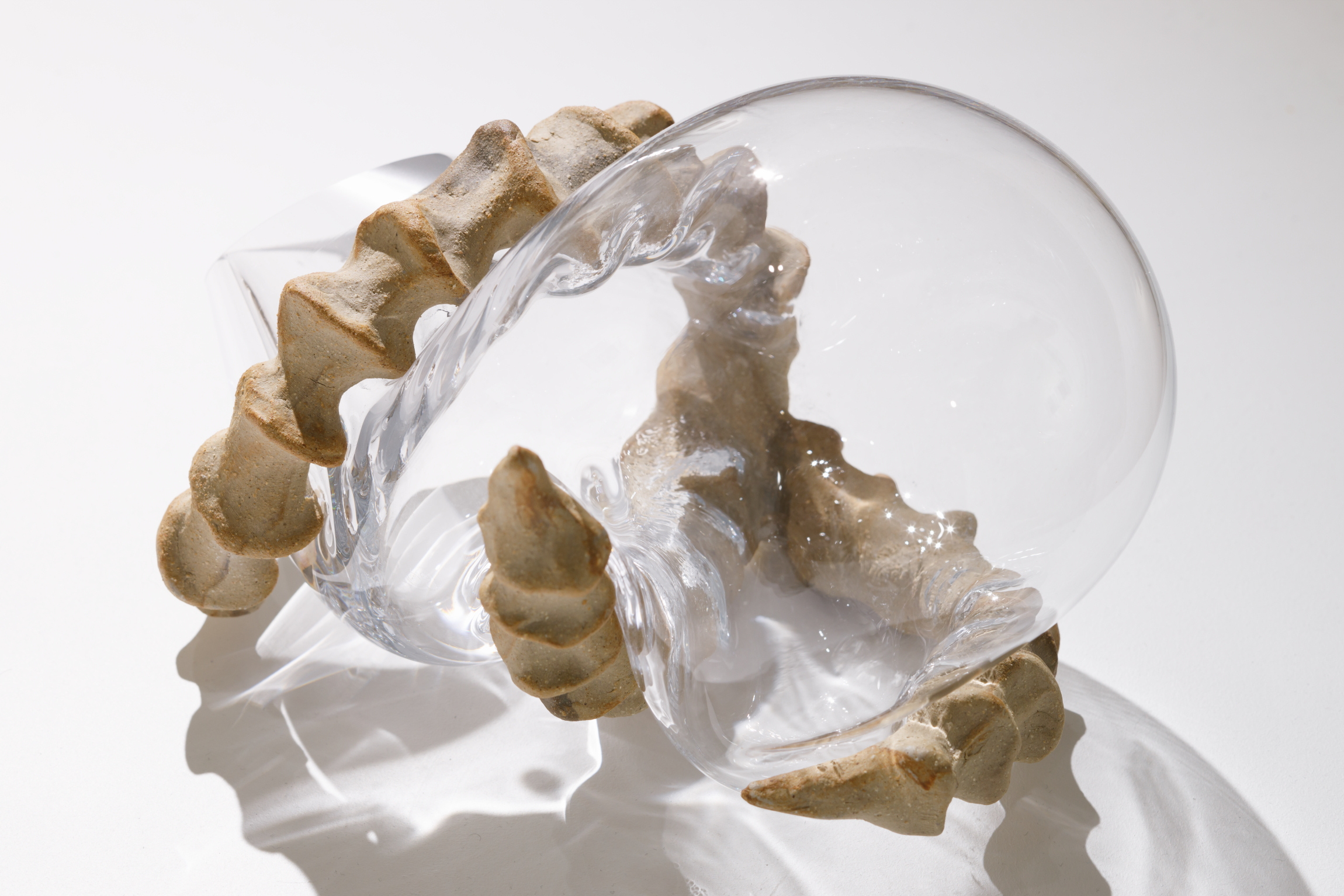 Karlīna Mežecka, Grip II, 2024, Ceramics, glass.