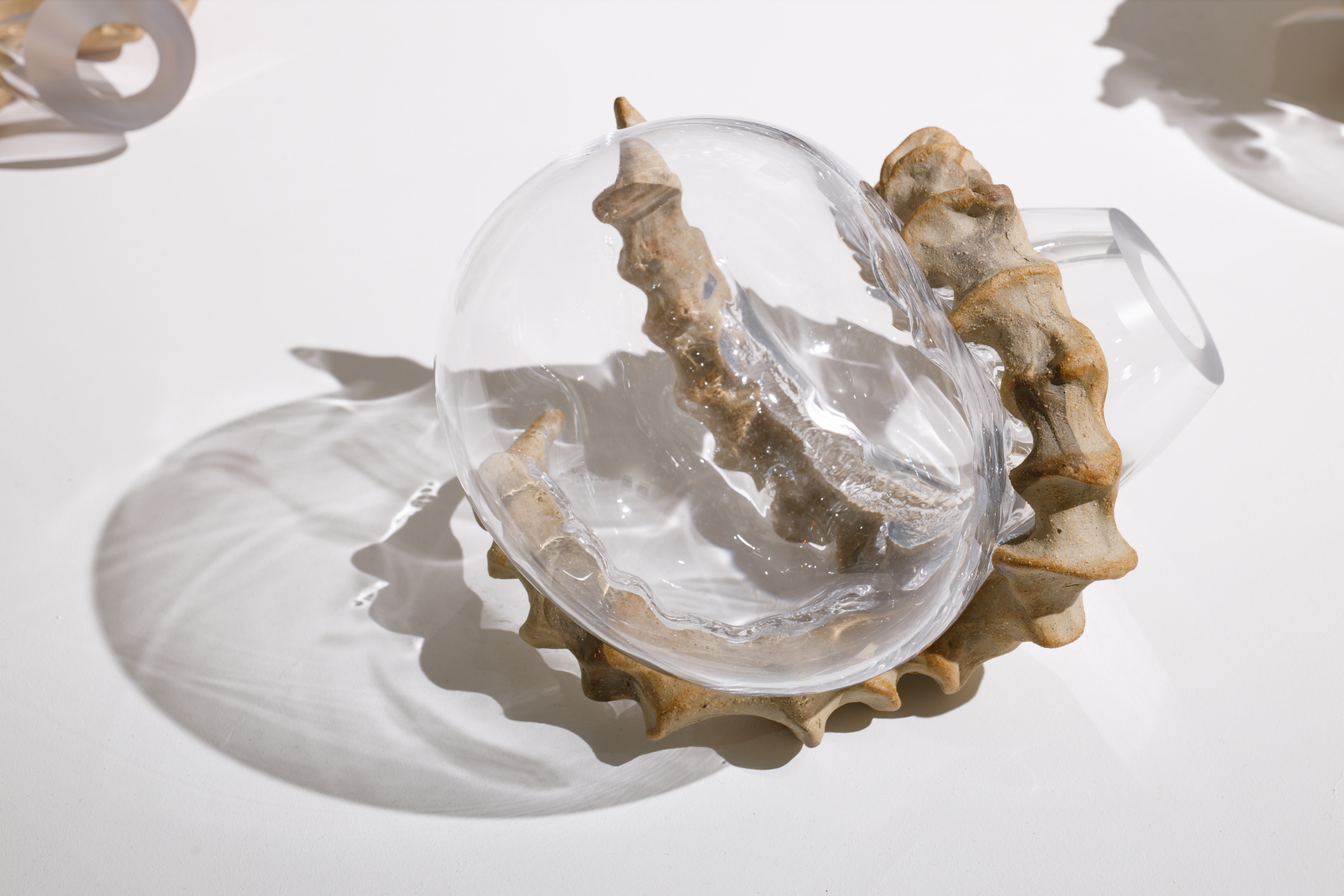 Karlīna Mežecka, Grip I, 2024, Ceramics, glass.
