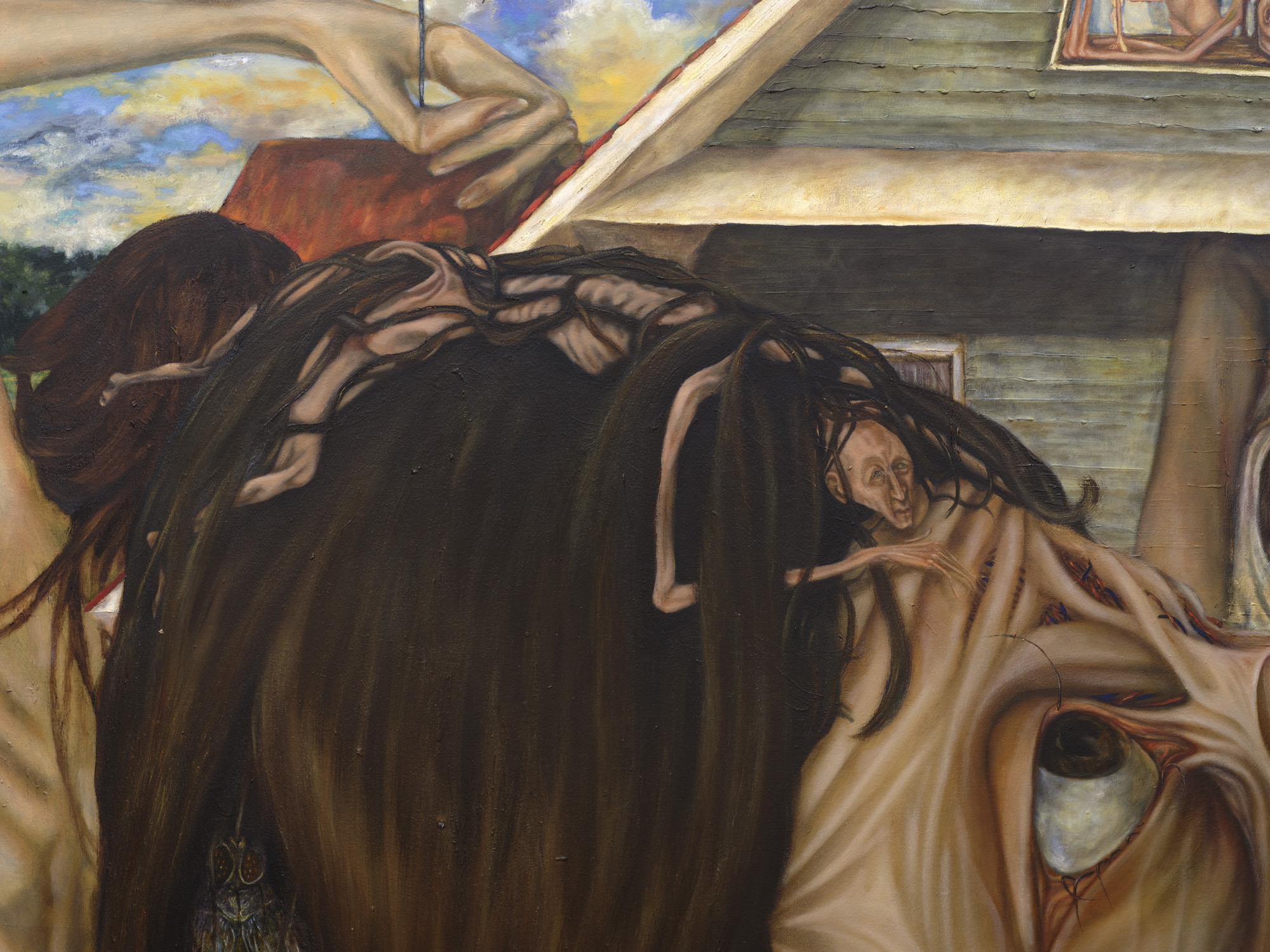 Nour El Saleh, Untitled, 2024 Oil on Canvas 210x190 cm