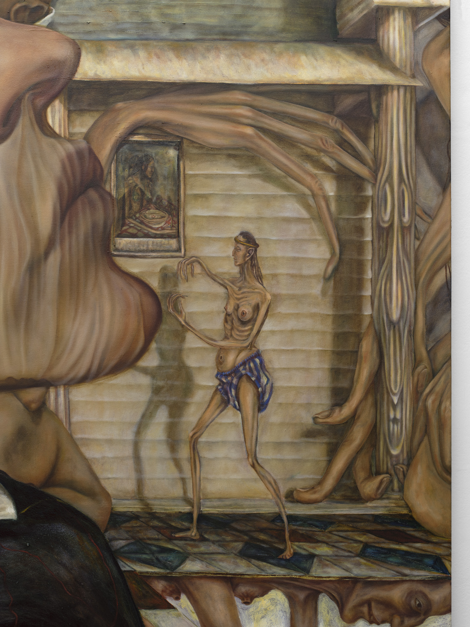 Nour El Saleh, Untitled, 2024 Oil on Canvas 210x190 cm