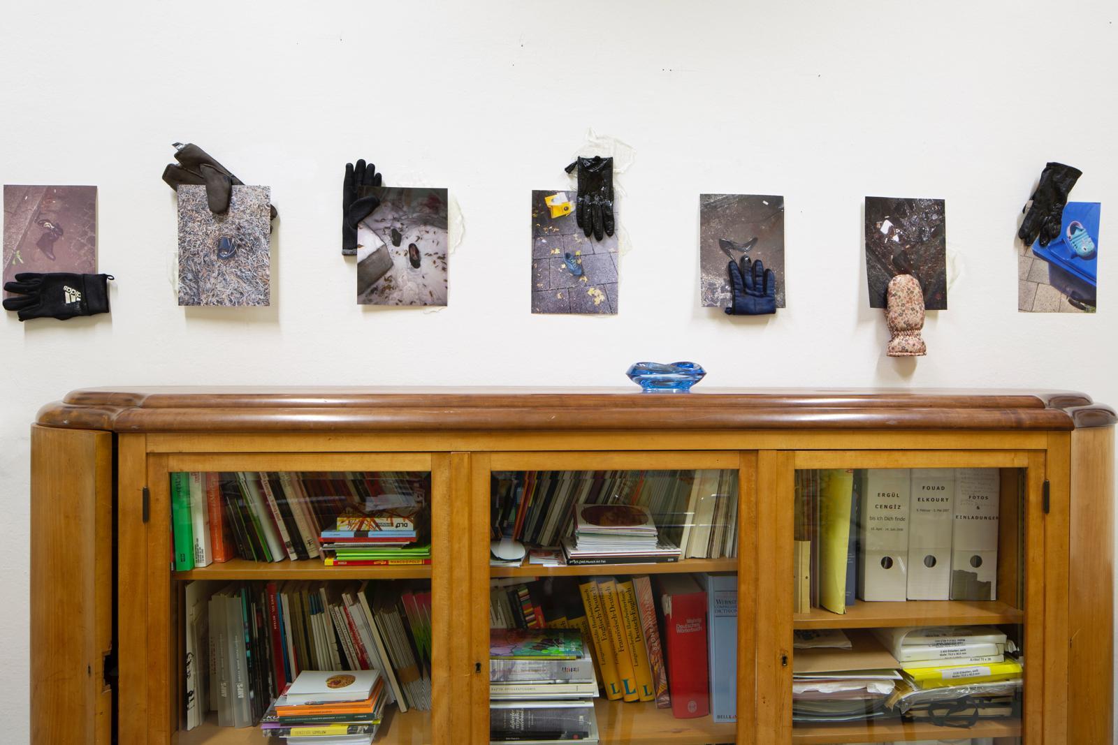 Samuel Fischer-Glaser & Angela Stiegler, Season’s Greetings, 2023-2024, photo print, glove, resin, each ca. 40 x 25 x 5 cm 