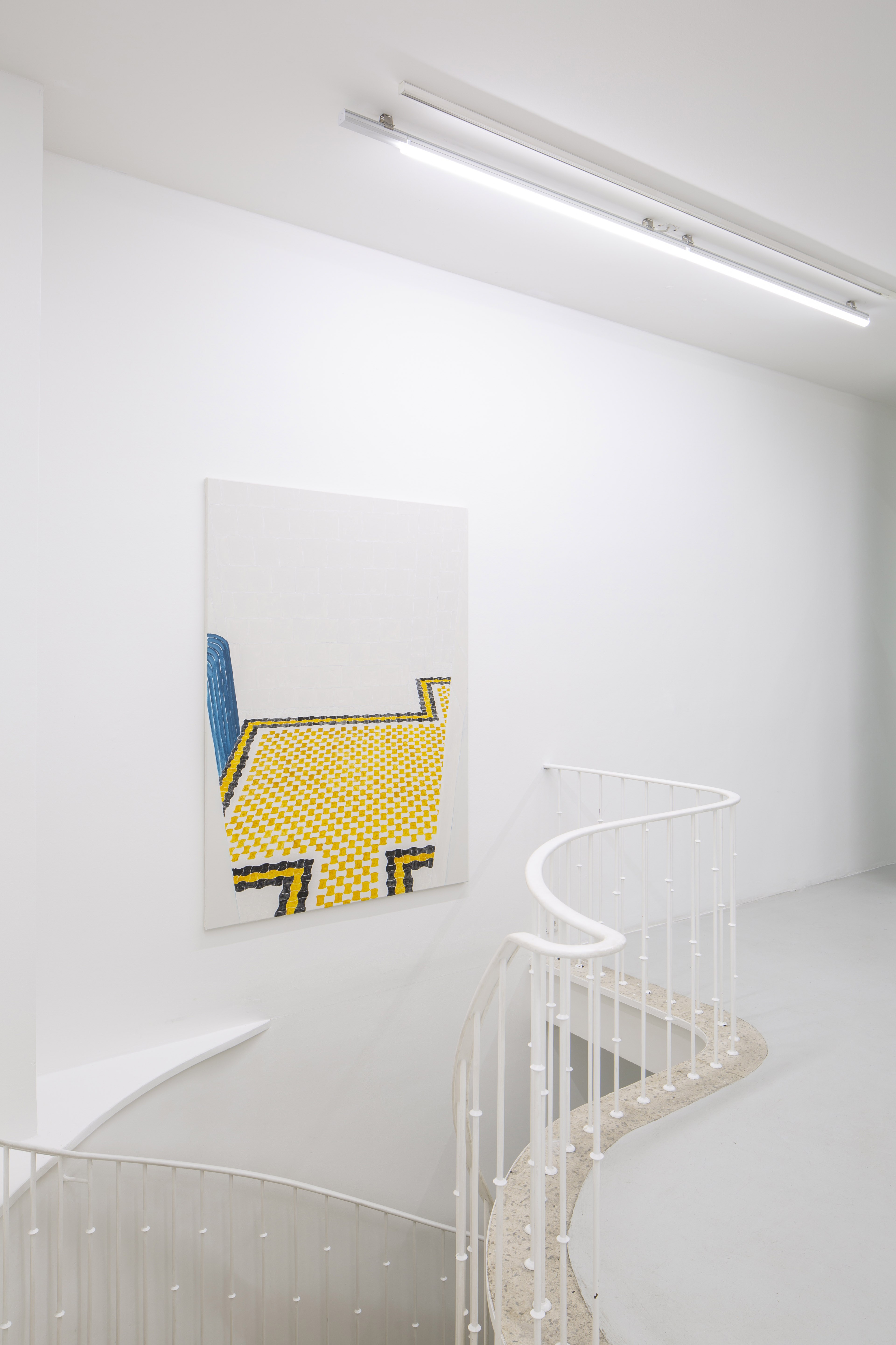 Samuel Fischer-Glaser, Byt Krausových (Kraus apartment), 2024, acrylic on canvas, 185 x 135 cm 