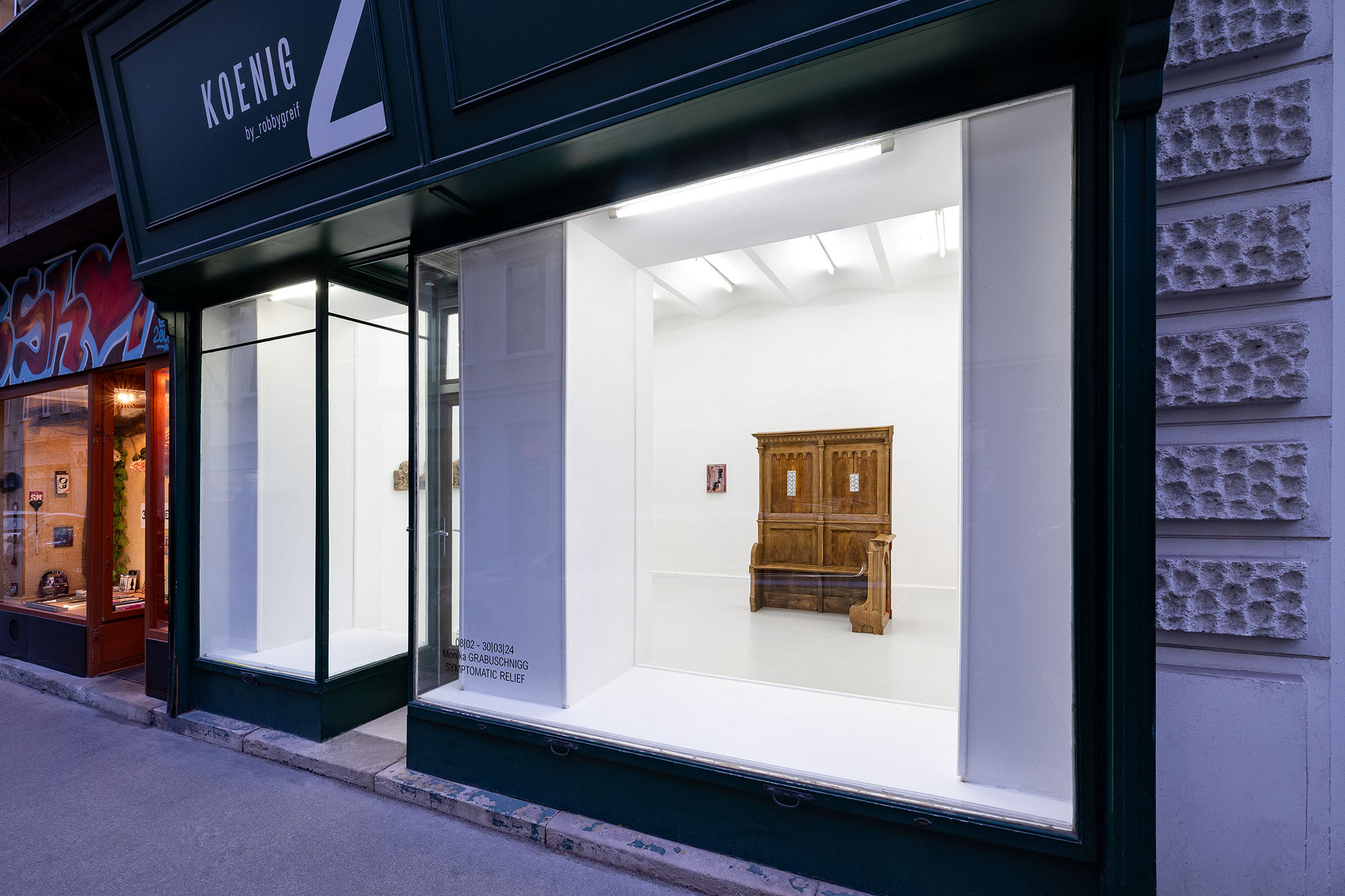 Exhibition view Monika GRABUSCHNIGG | SYMPTOMATIC RELIEF, KOENIG2 by_robbygreif, Vienna 2024
