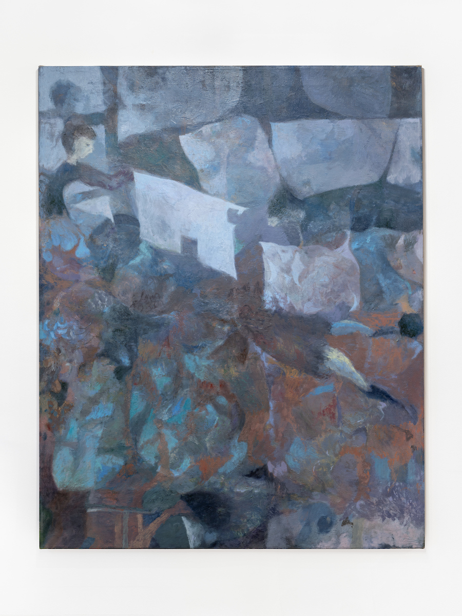 Tomasz Kowalski, Untitled, 2022, Oil and gouache on linen, 146 × 116 × 2 cm. Courtesy of the artist and Crèvecœur, Paris. Photo: Martin Argyroglo