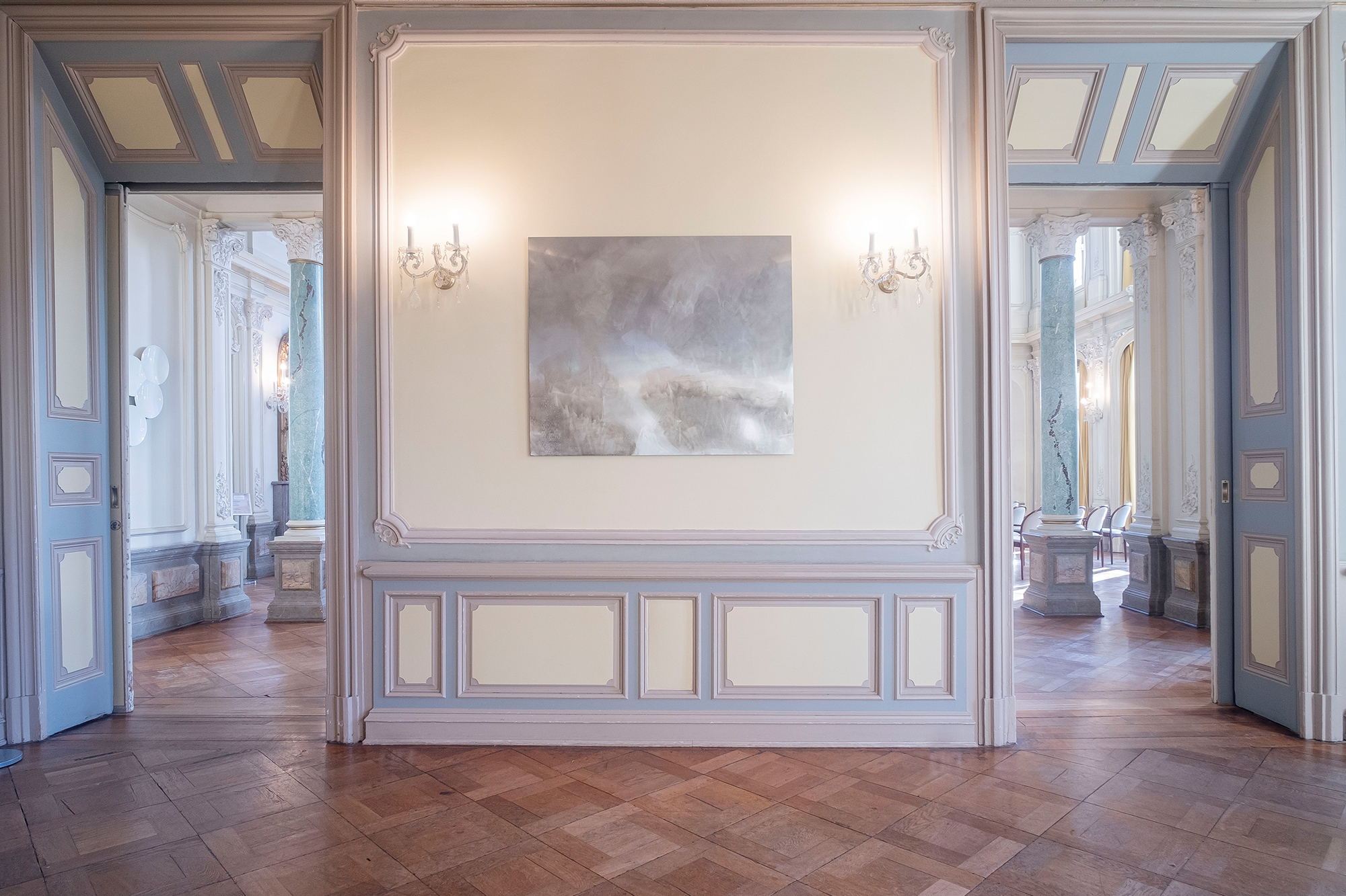 Jennifer Bannert, Untitled, Oil on Aluminum, 2021, 100 × 120 cm, 2021; photo: Mathias Völzke.