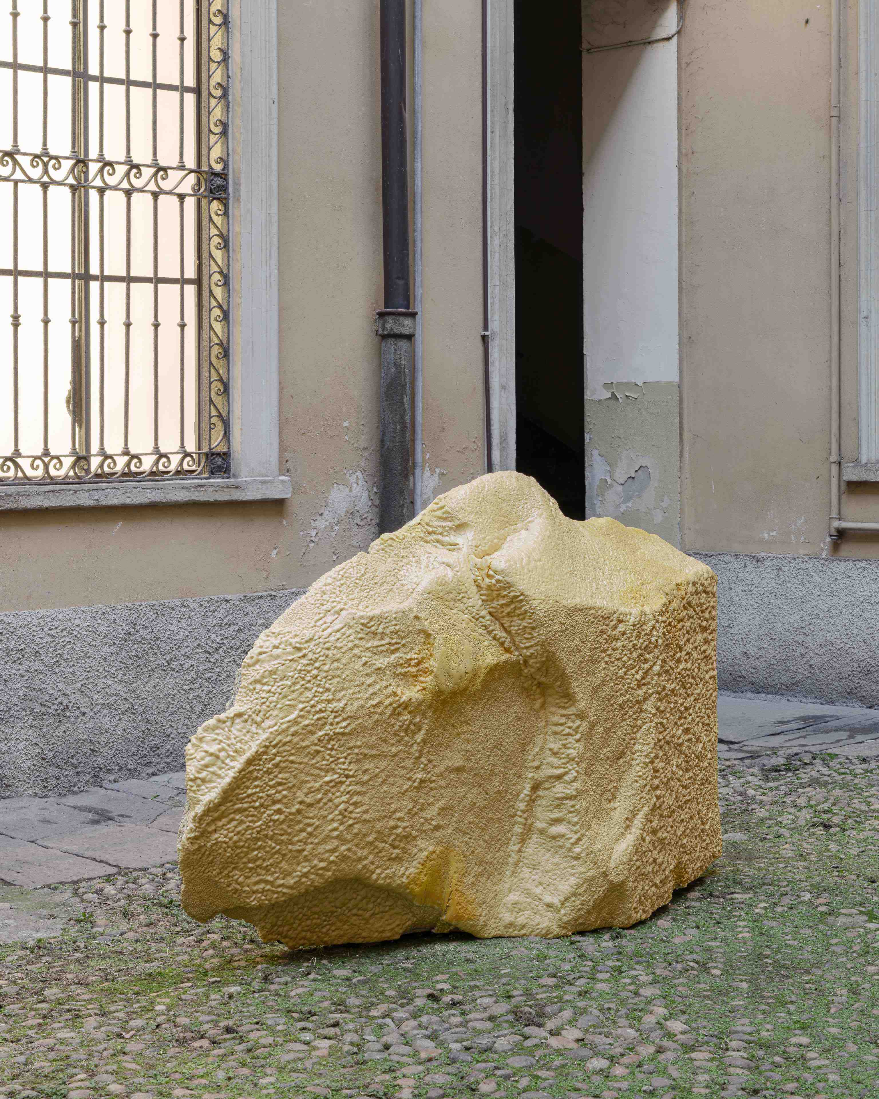 Nicola Martini, Xenolite, 2024 Basalt and polyurethane 185x120x35 cm
