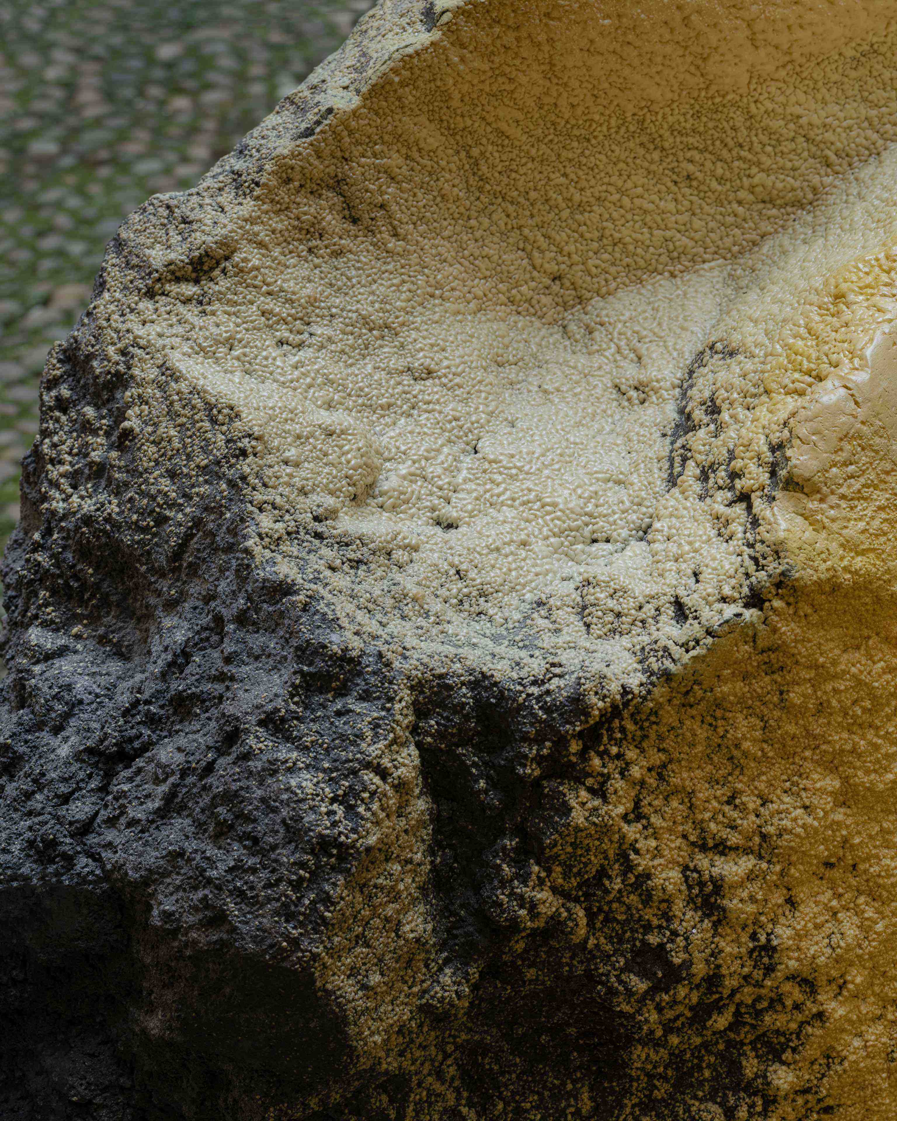 Nicola Martini, Xenolite, 2024 Basalt and polyurethane 225x110x40 cm (DETAIL)