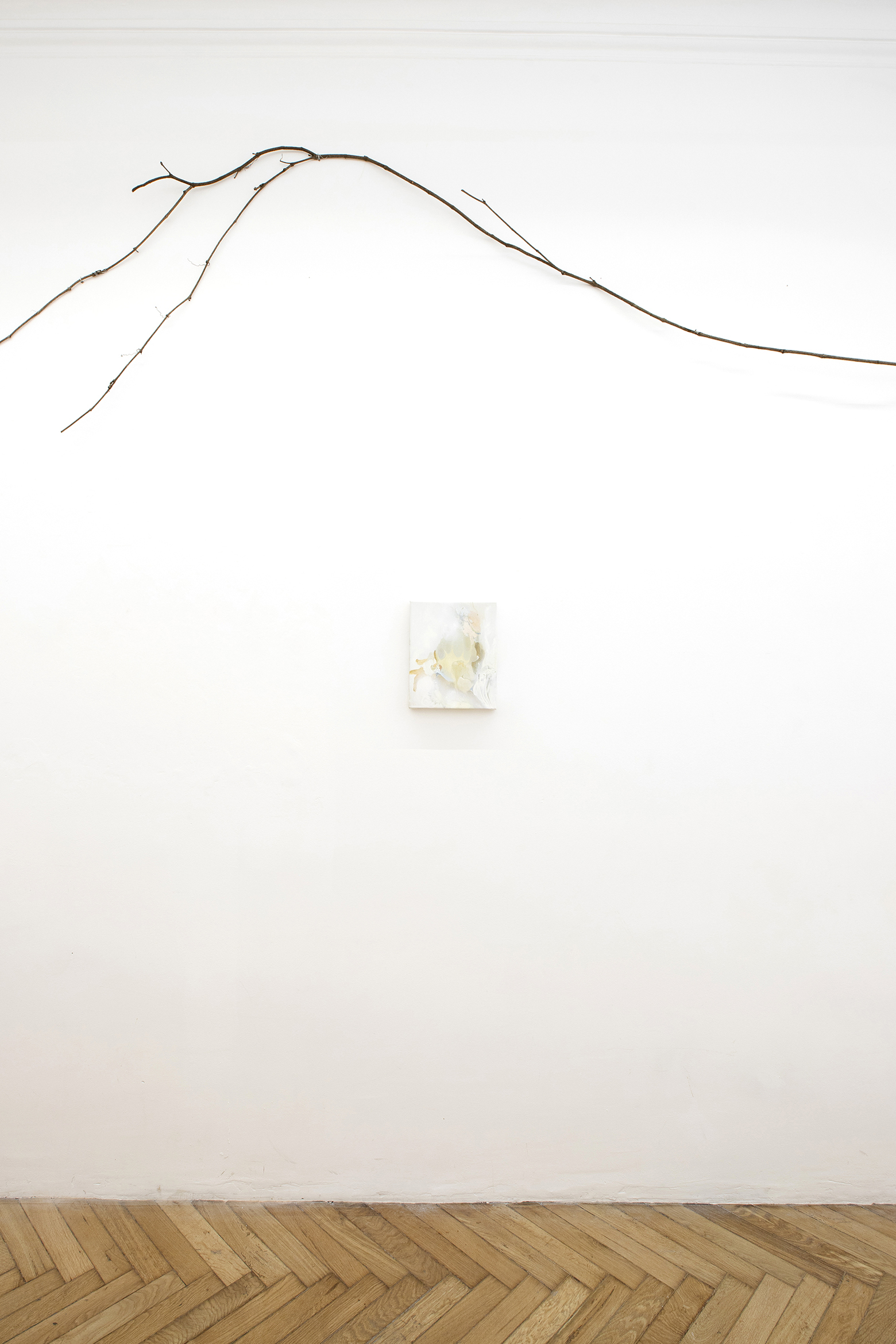 Lorenzo Conforti, Il nostro bisogno di consolazione, oil and spray paint on canvas, 30 x 24 cm, 2024
