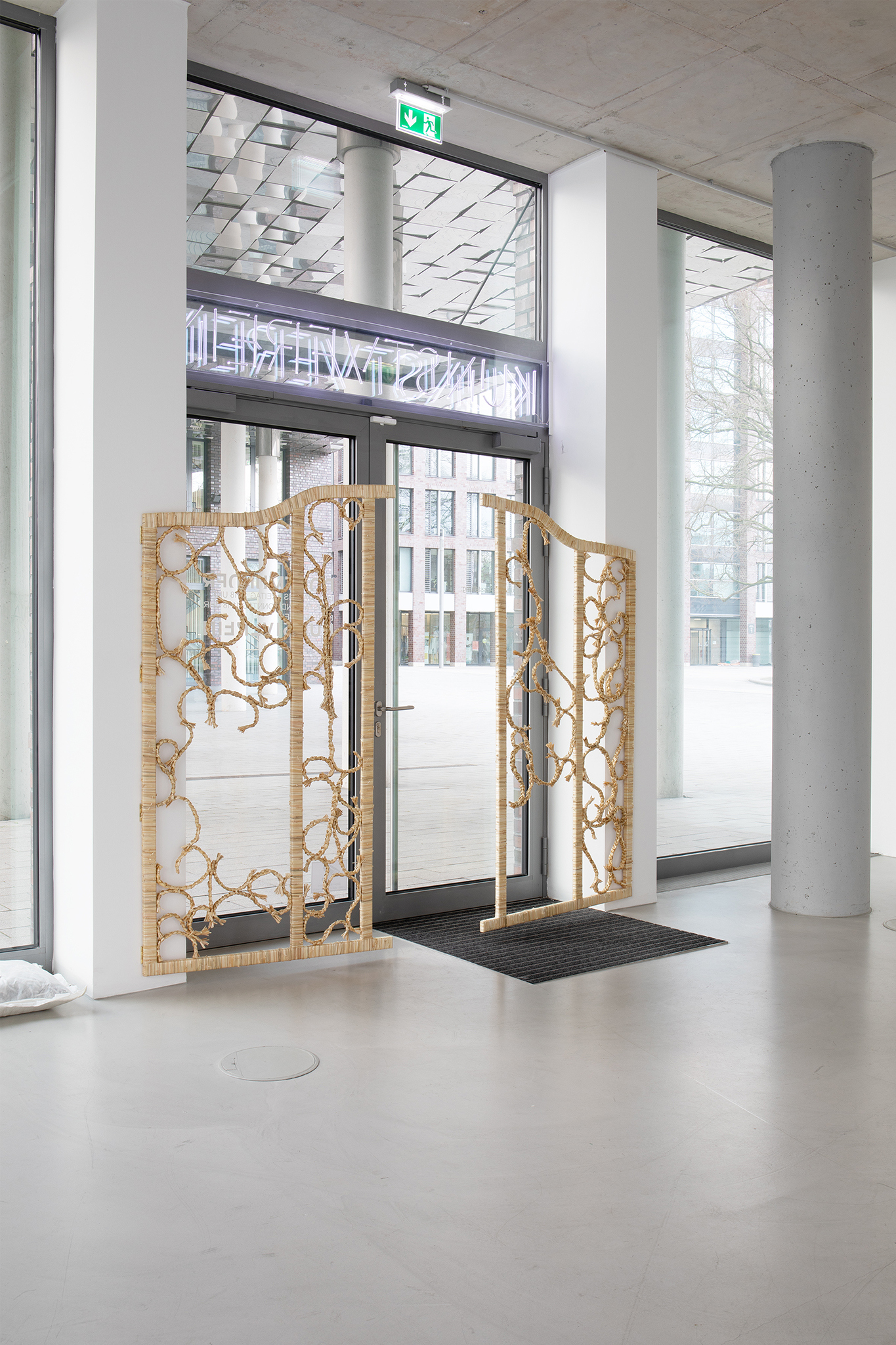 Jessy Razafimandimby, ‘Les garnitures du céleste ont chanté, je suis conquis’, 2022. exhibition view ‘Unselfing’, Dortmunder Kunstverein, 2024, Photo: Jens Franke. Courtesy: the artist, sans titre gallery, Paris
