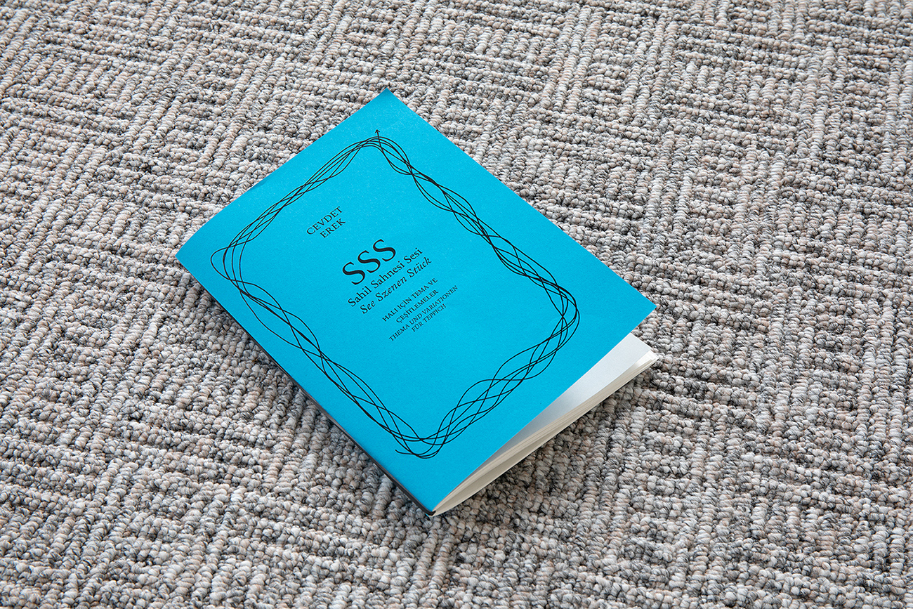 Cevdet Erek, ‘SSS – Sahil Sanesi Sesi – Shore Scene Soundtrack – Themes & Variations for Carpet’ (2007/2024). exhibition view ‘Unselfing’, 2024. Courtesy: the artist, BAS Istanbul, neugerriemschneider Berlin